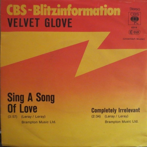 Vinyl / Velvet Glove - Sing A Song / Completely Irrelevant