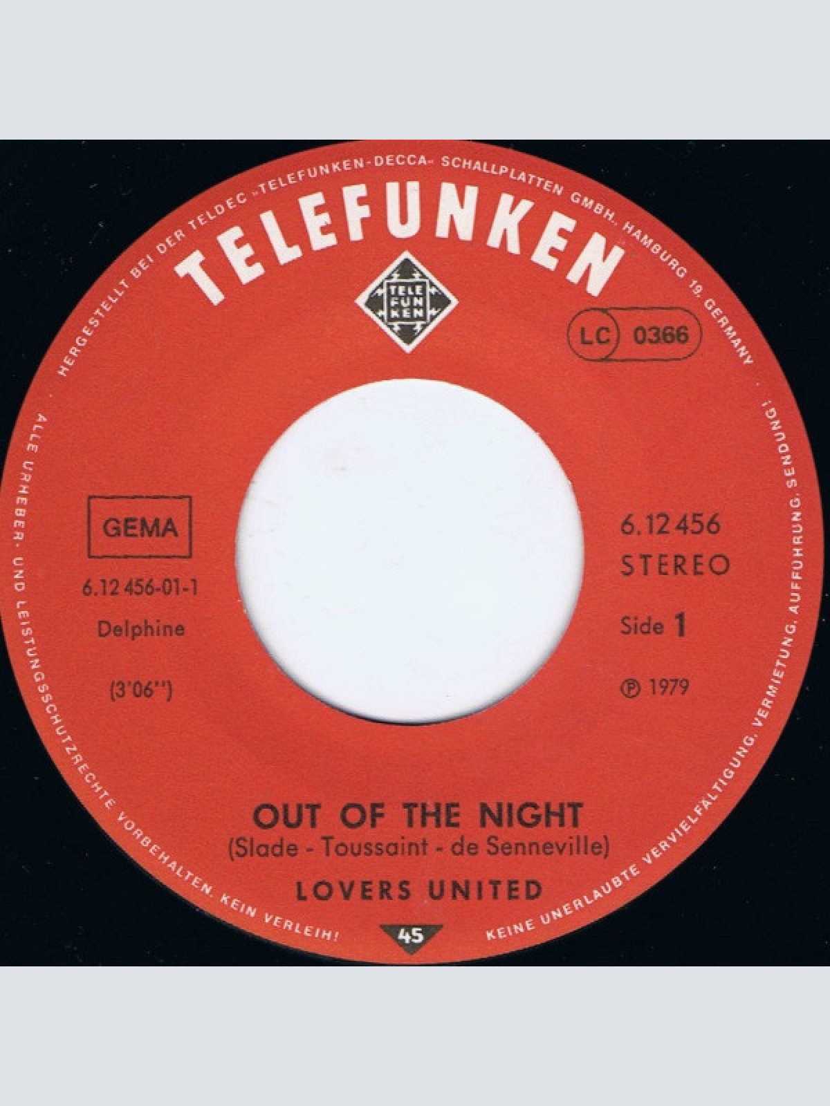 Vinyl / Lovers United - Out Of The Night