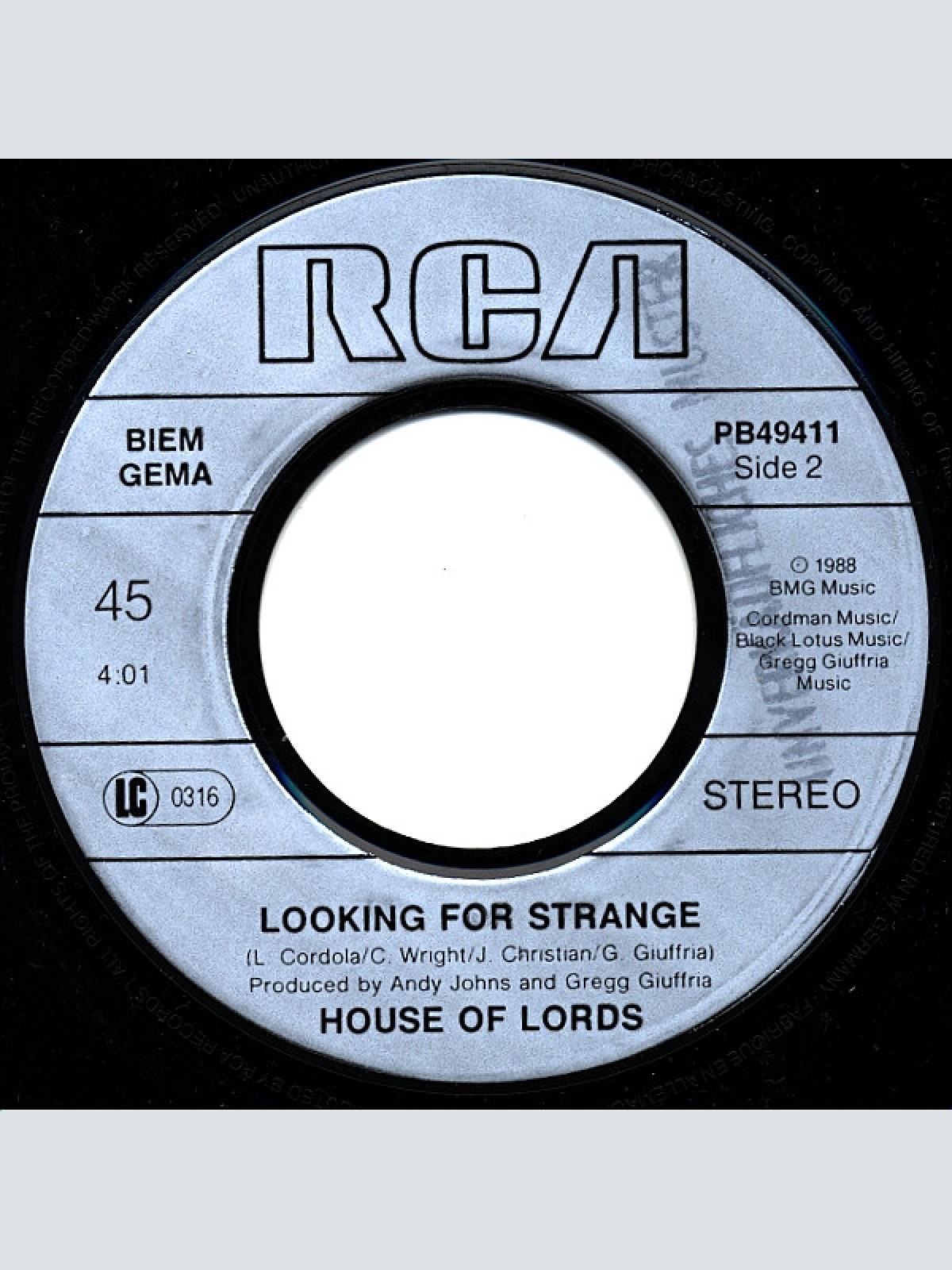 Vinyl / House Of Lords (2) - Love Don't Lie