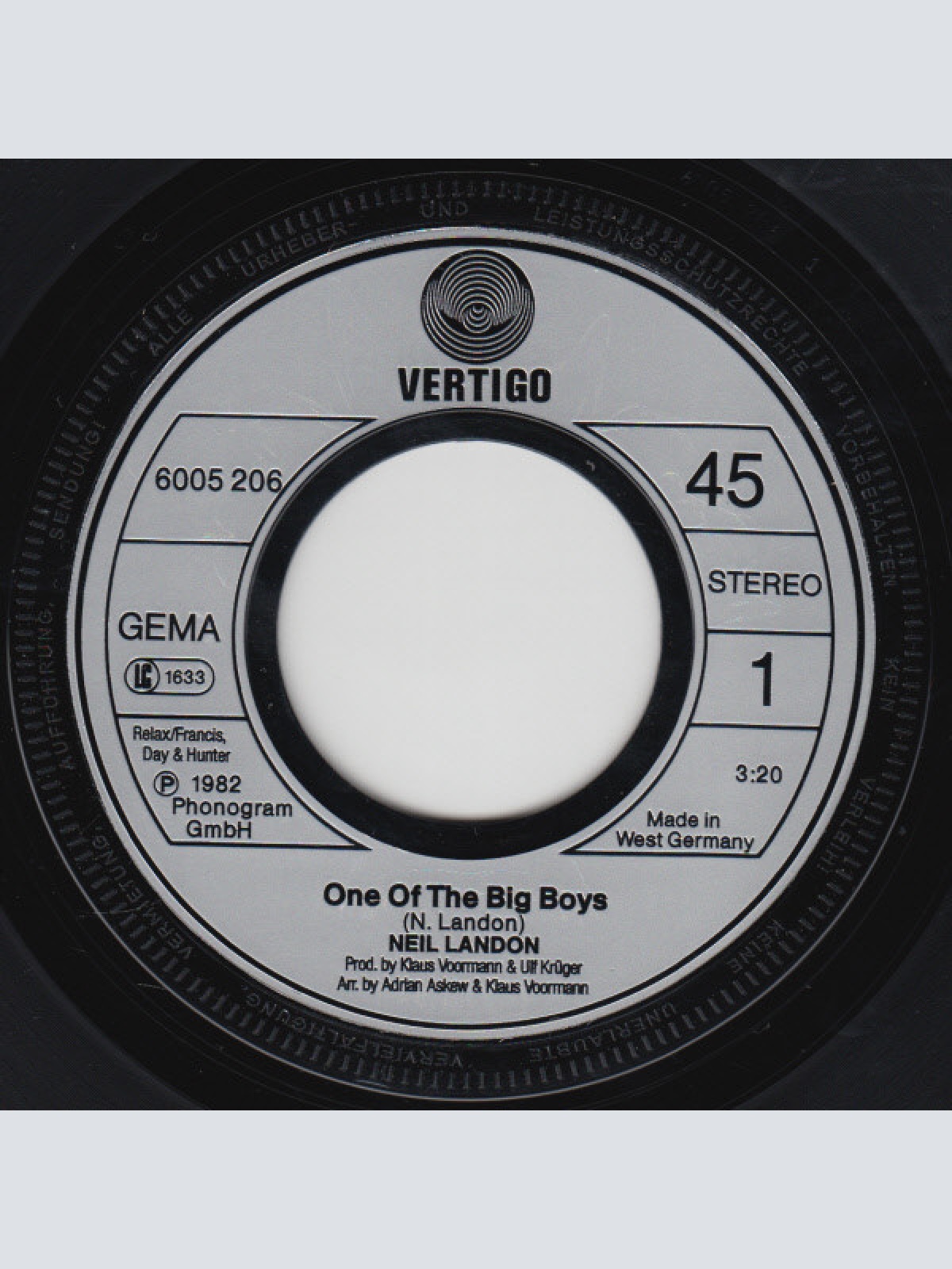 Vinyl / Neil Landon - One Of The Big Boys