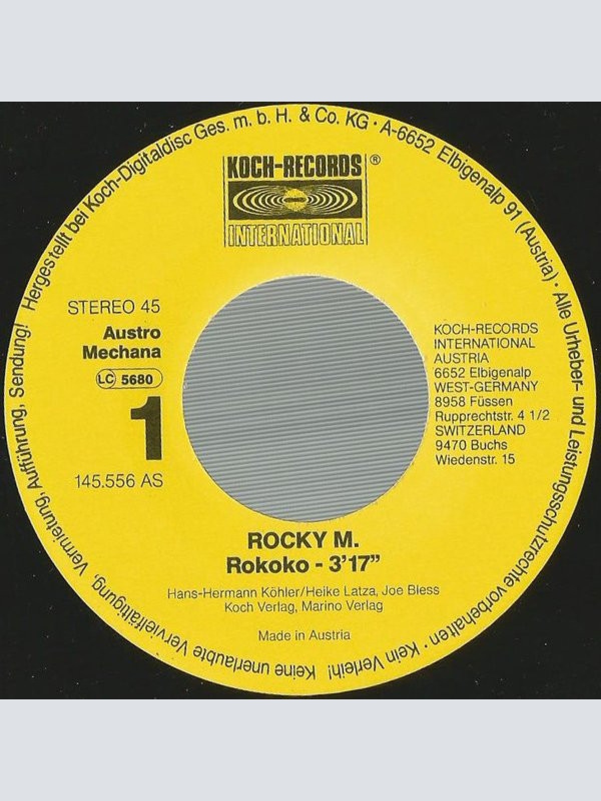Vinyl / Rocky M - Rokoko / Shoot