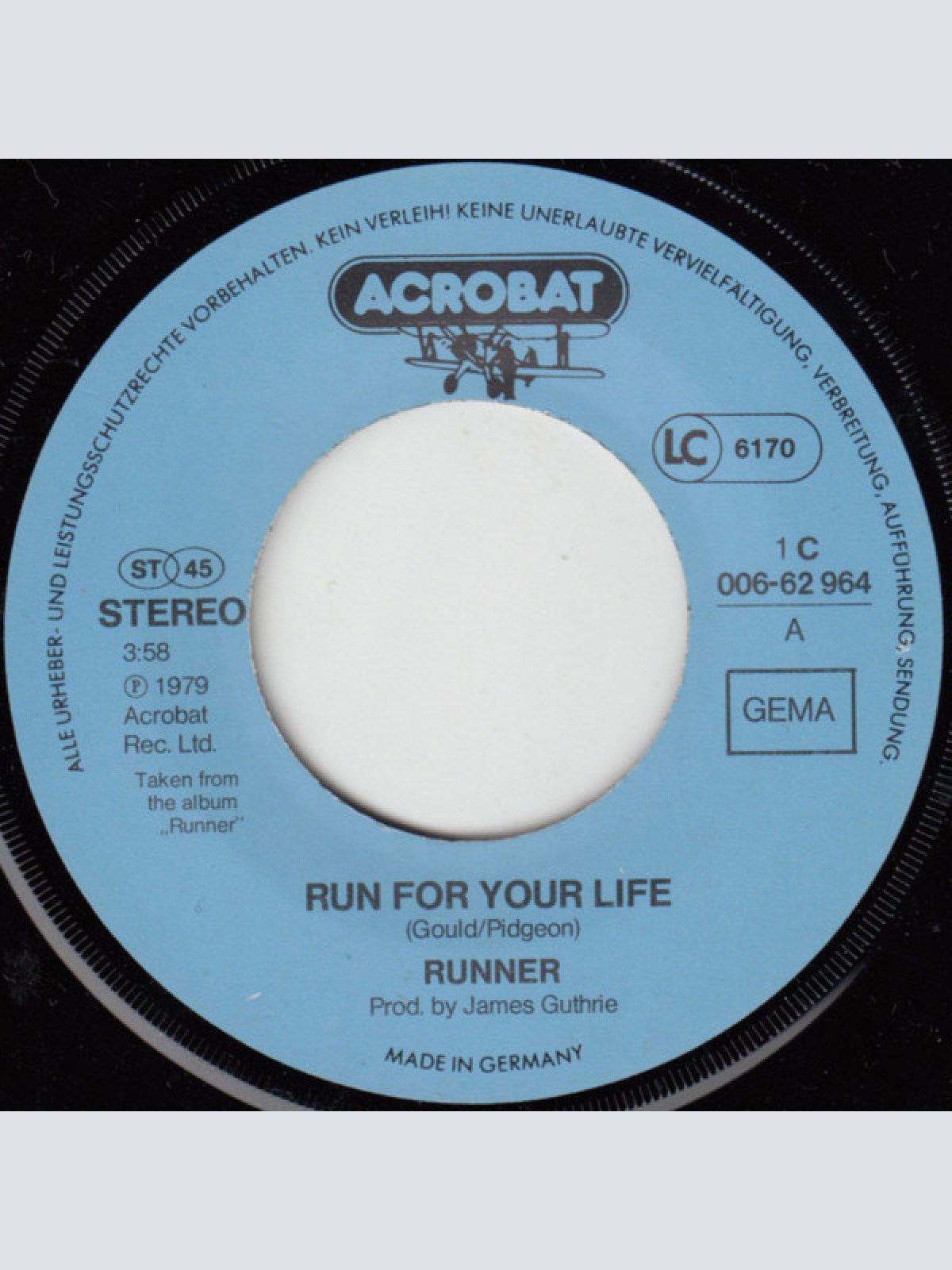 Vinyl / Runner (2) - Run For Your Life