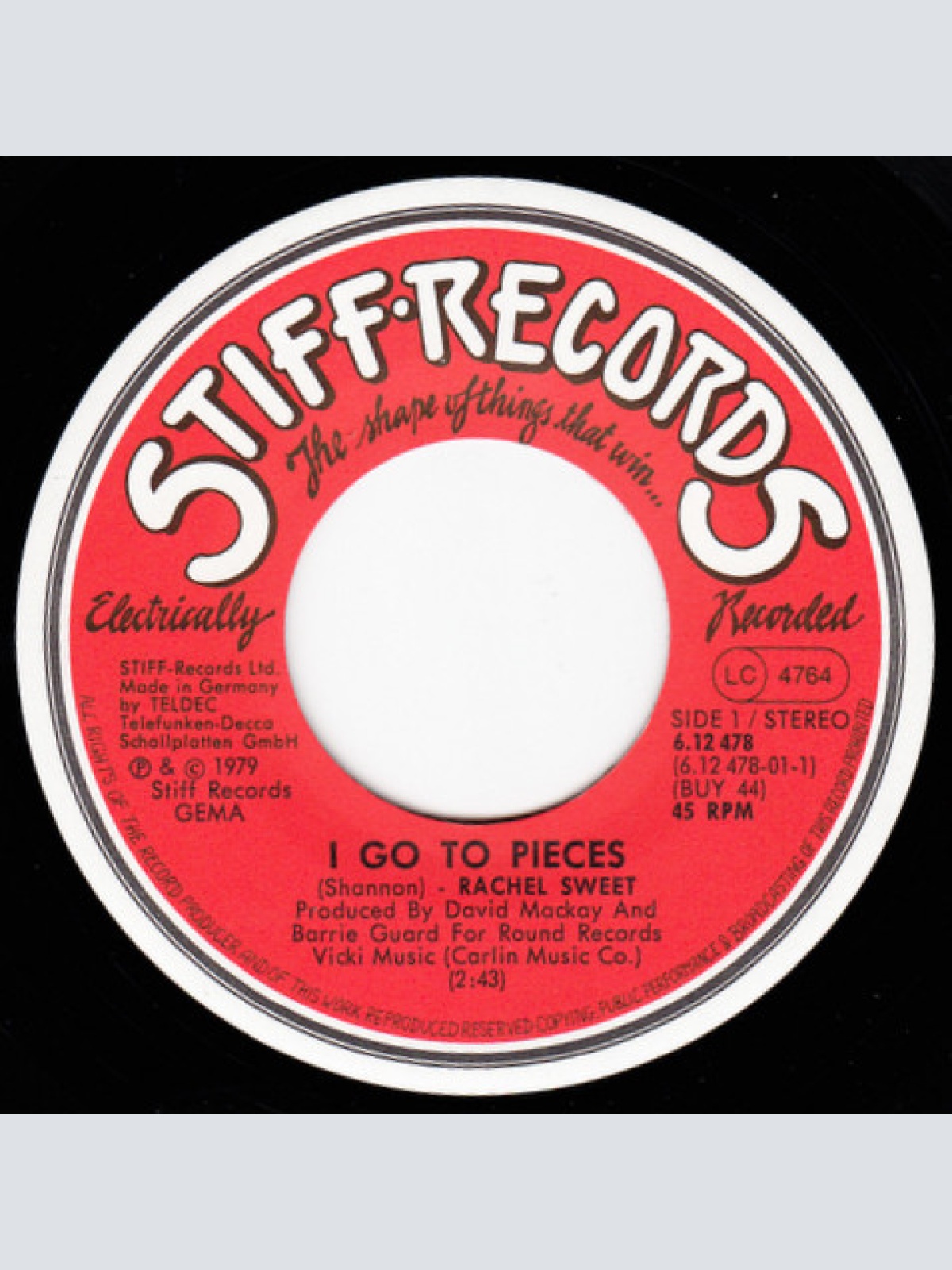 Vinyl / Rachel Sweet - I Go To Pieces