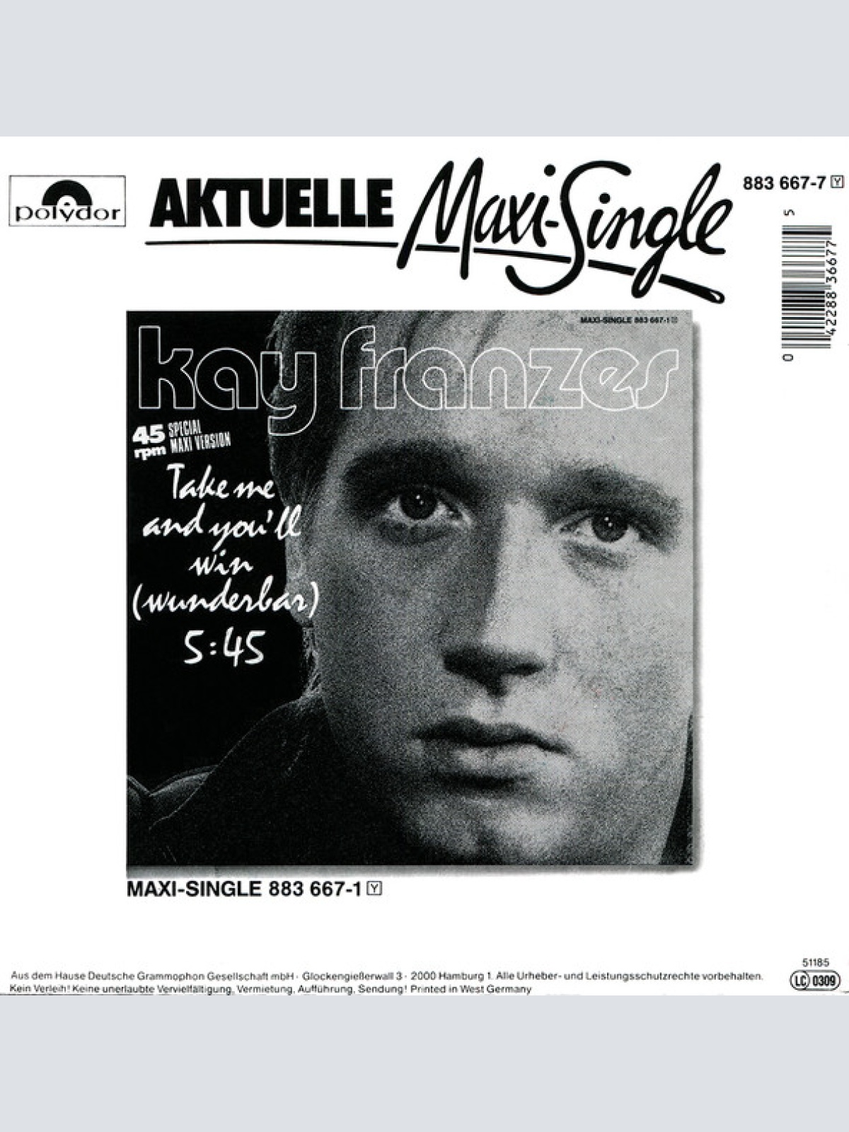 Vinyl / Kay Franzes - Take Me And You'll Win (Wunderbar)