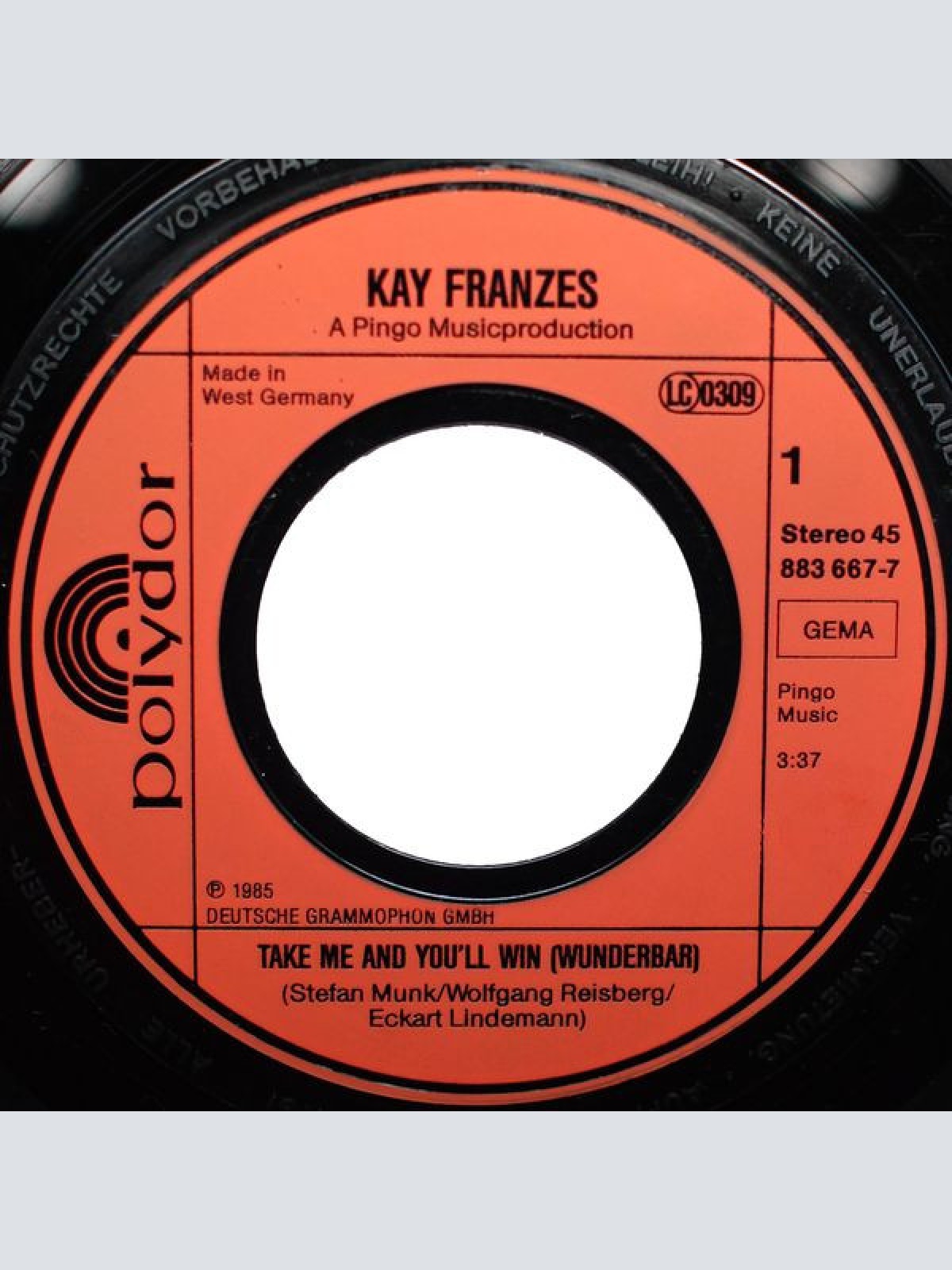 Vinyl / Kay Franzes - Take Me And You'll Win (Wunderbar)