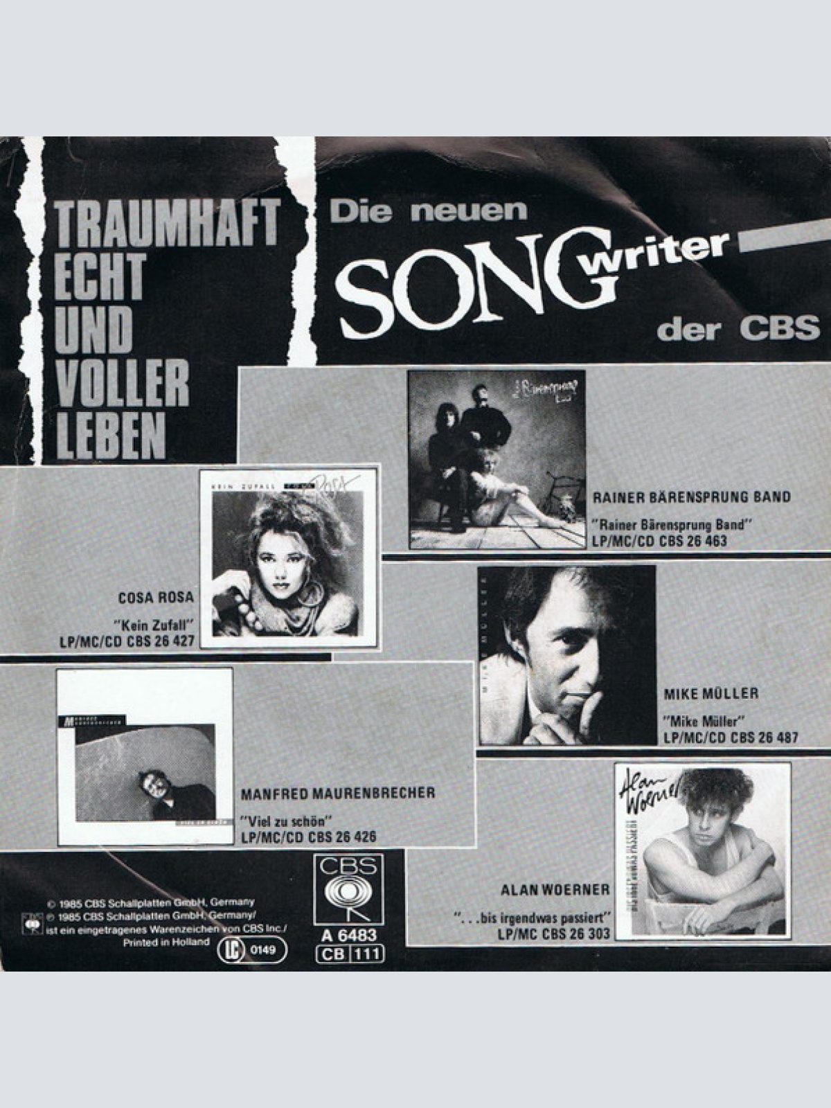 Vinyl / Manfred Maurenbrecher - Der Junge Kann Malen / Beutevogel (Live-Version)