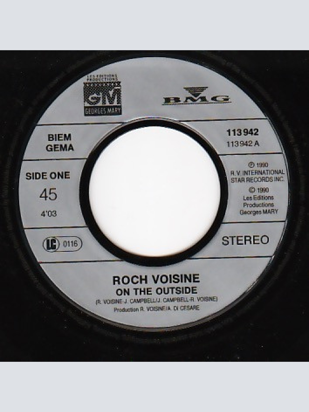 Vinyl / Roch Voisine - On The Outside