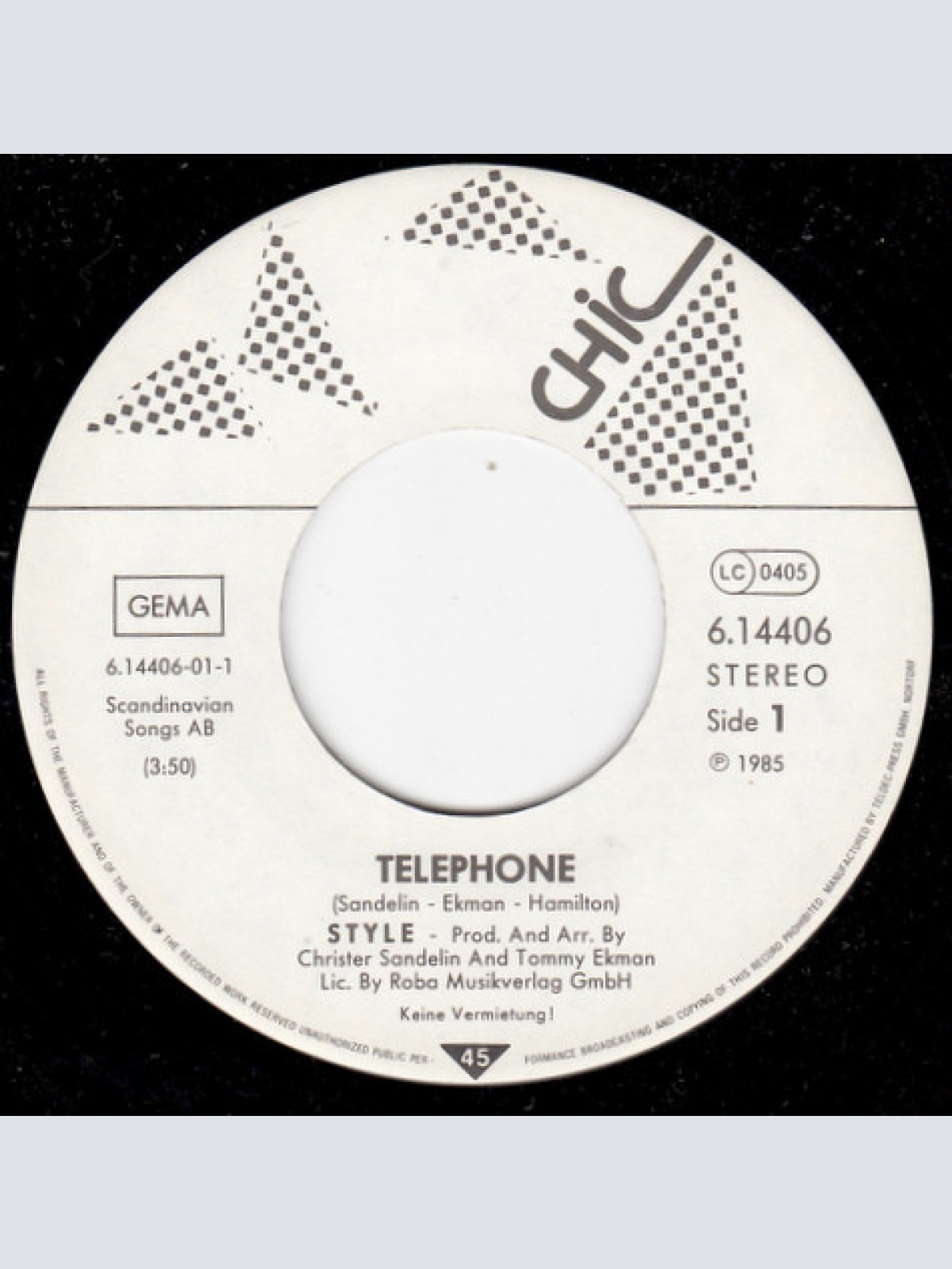Vinyl / Style (4) - Telephone / Chain Reaction