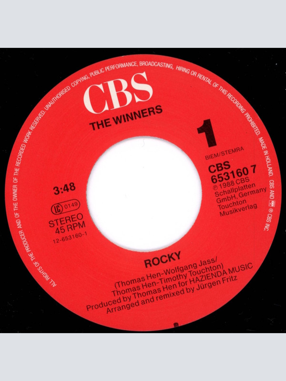 Vinyl / The Winners (4) - Rocky