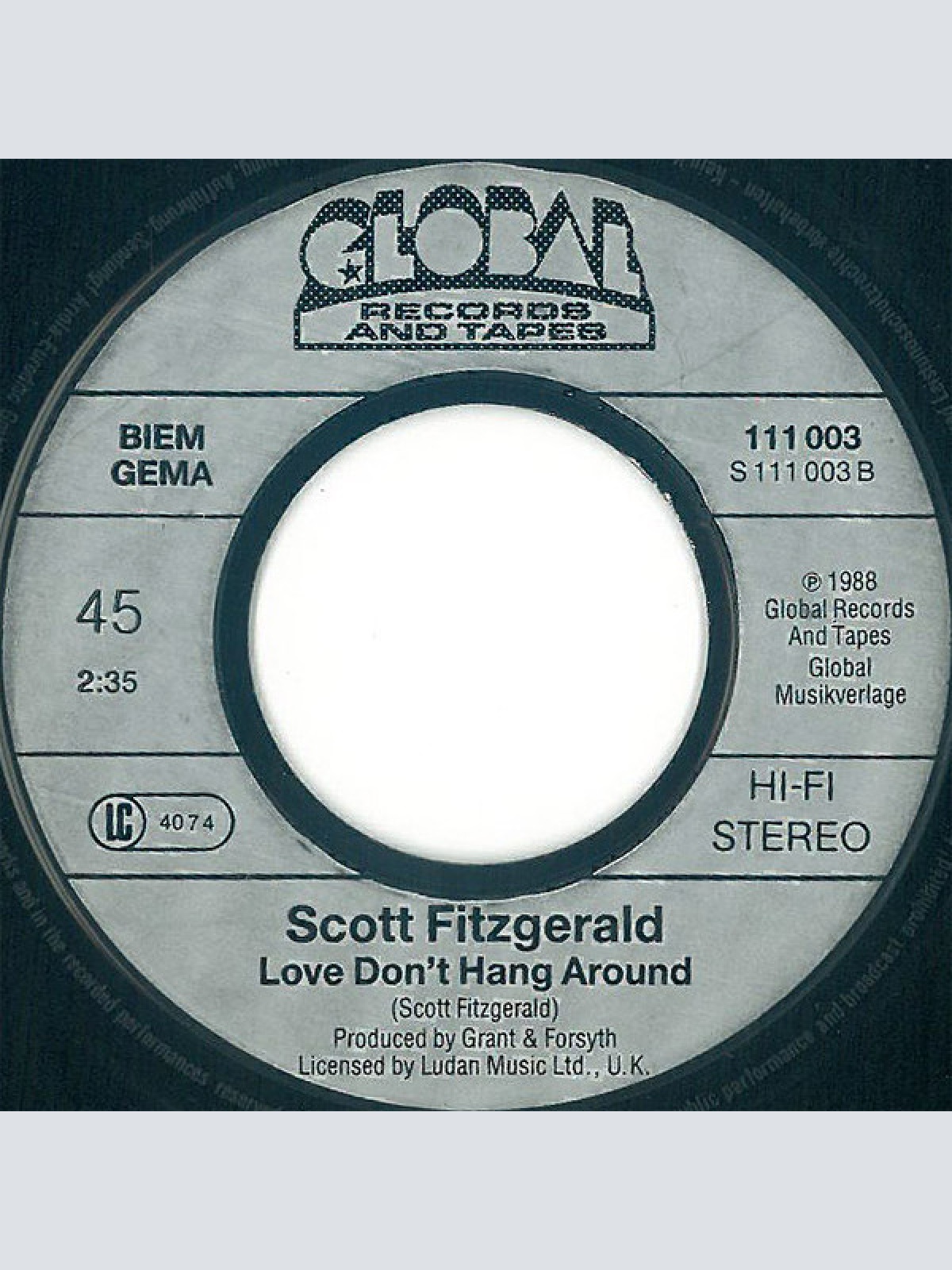 Vinyl / Scott Fitzgerald - Go