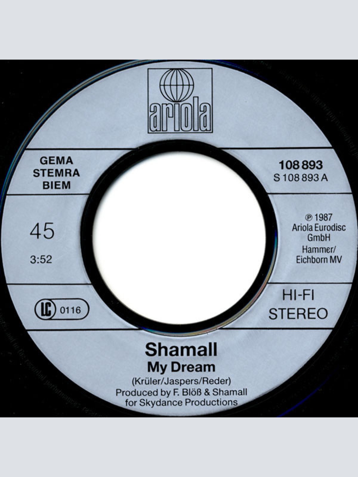 Vinyl / Shamall - My Dream