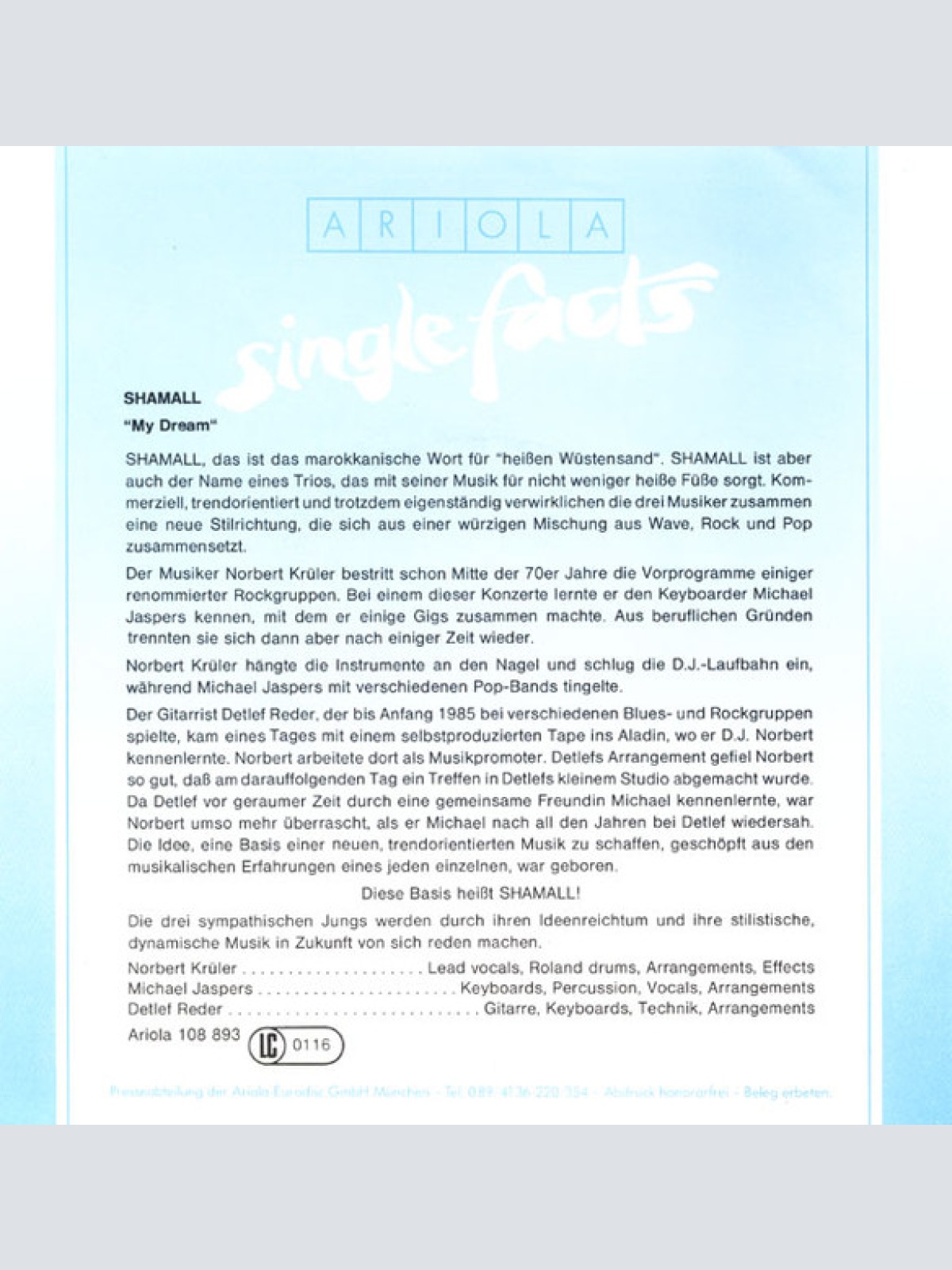 Vinyl / Shamall - My Dream