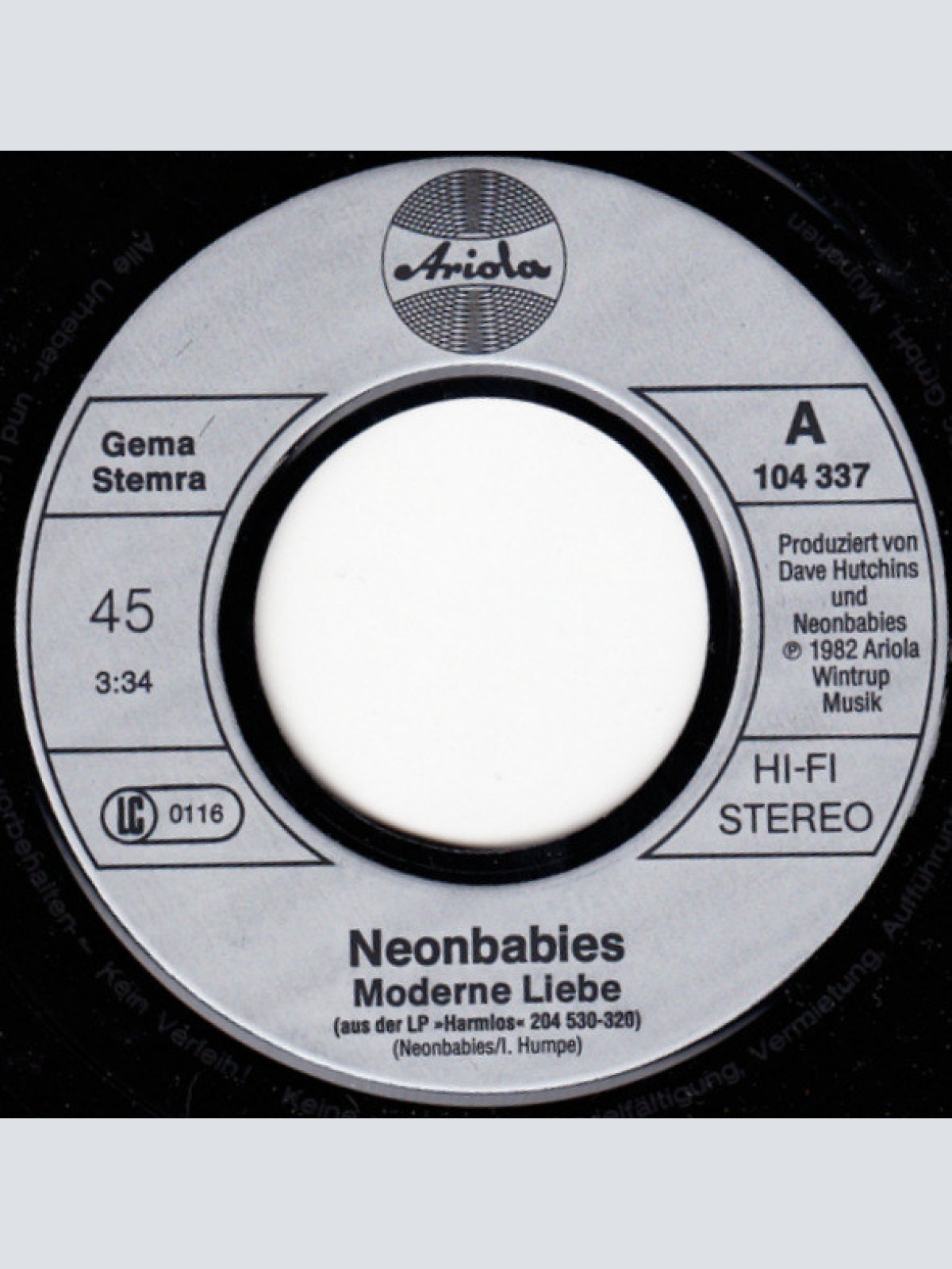 Vinyl / Neonbabies - Alibi · Moderne Liebe