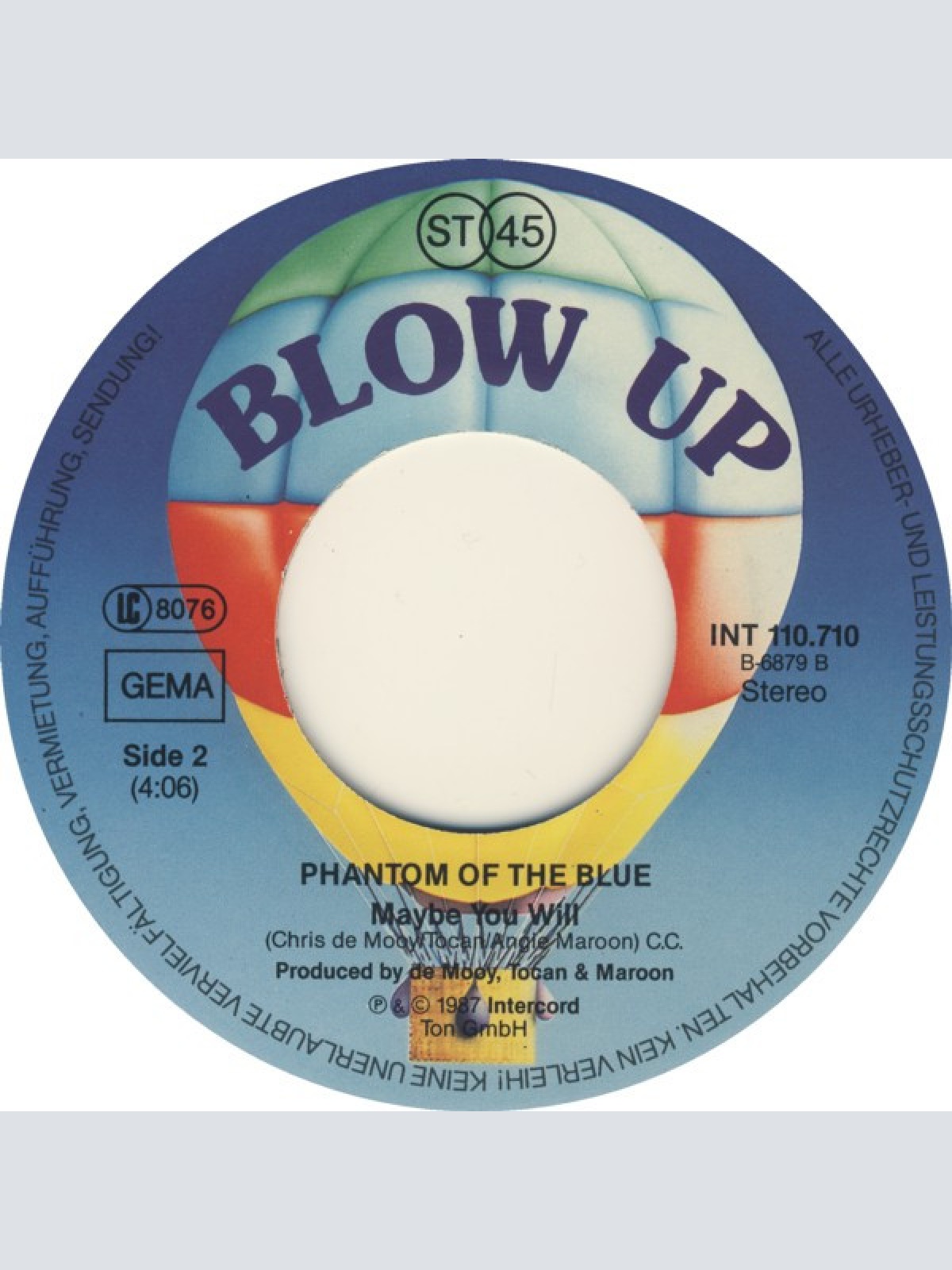Vinyl / Phantom Of The Blue - No Way Out