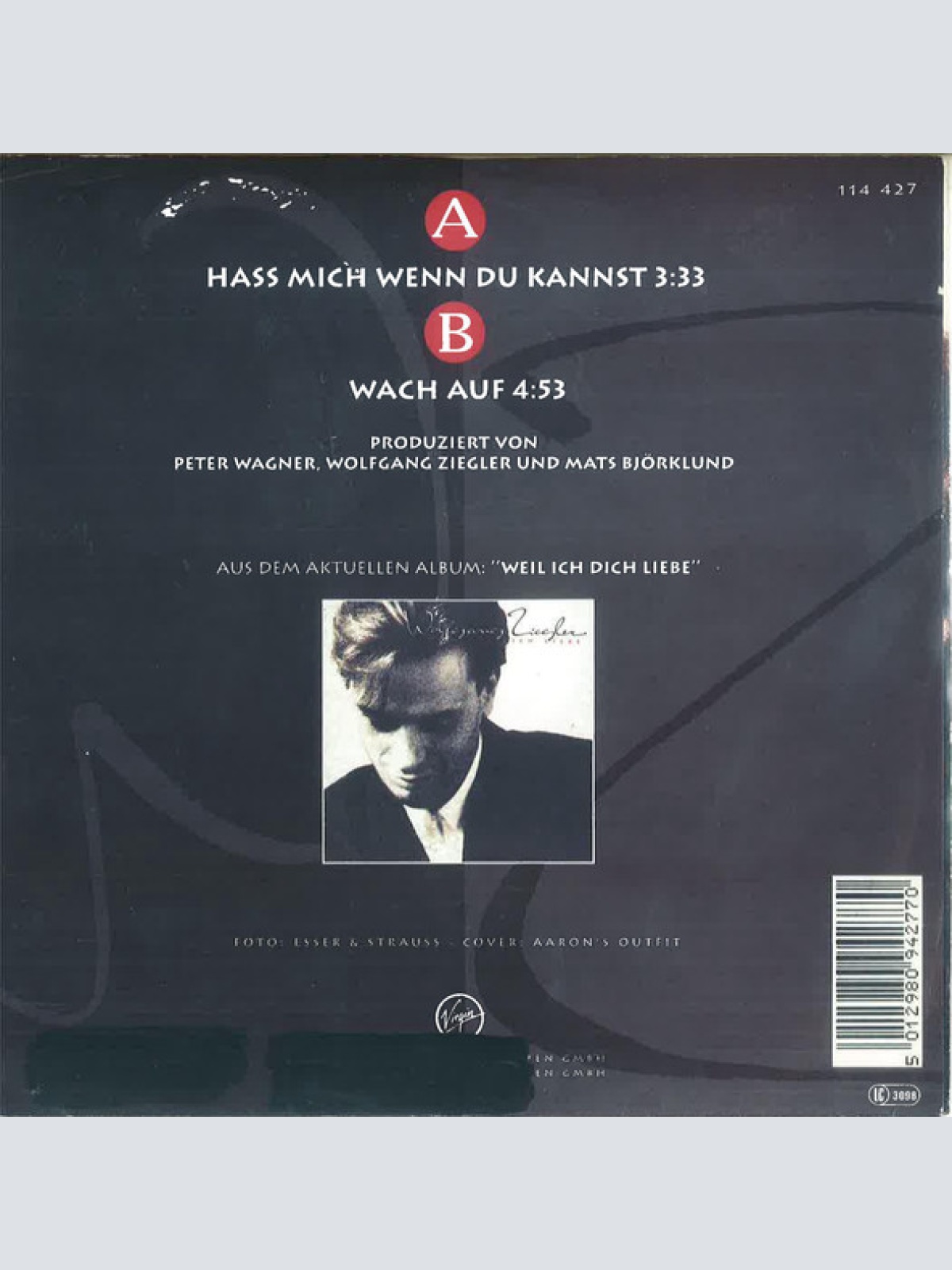 Vinyl / Wolfgang Ziegler - Hass Mich Wenn Du Kannst