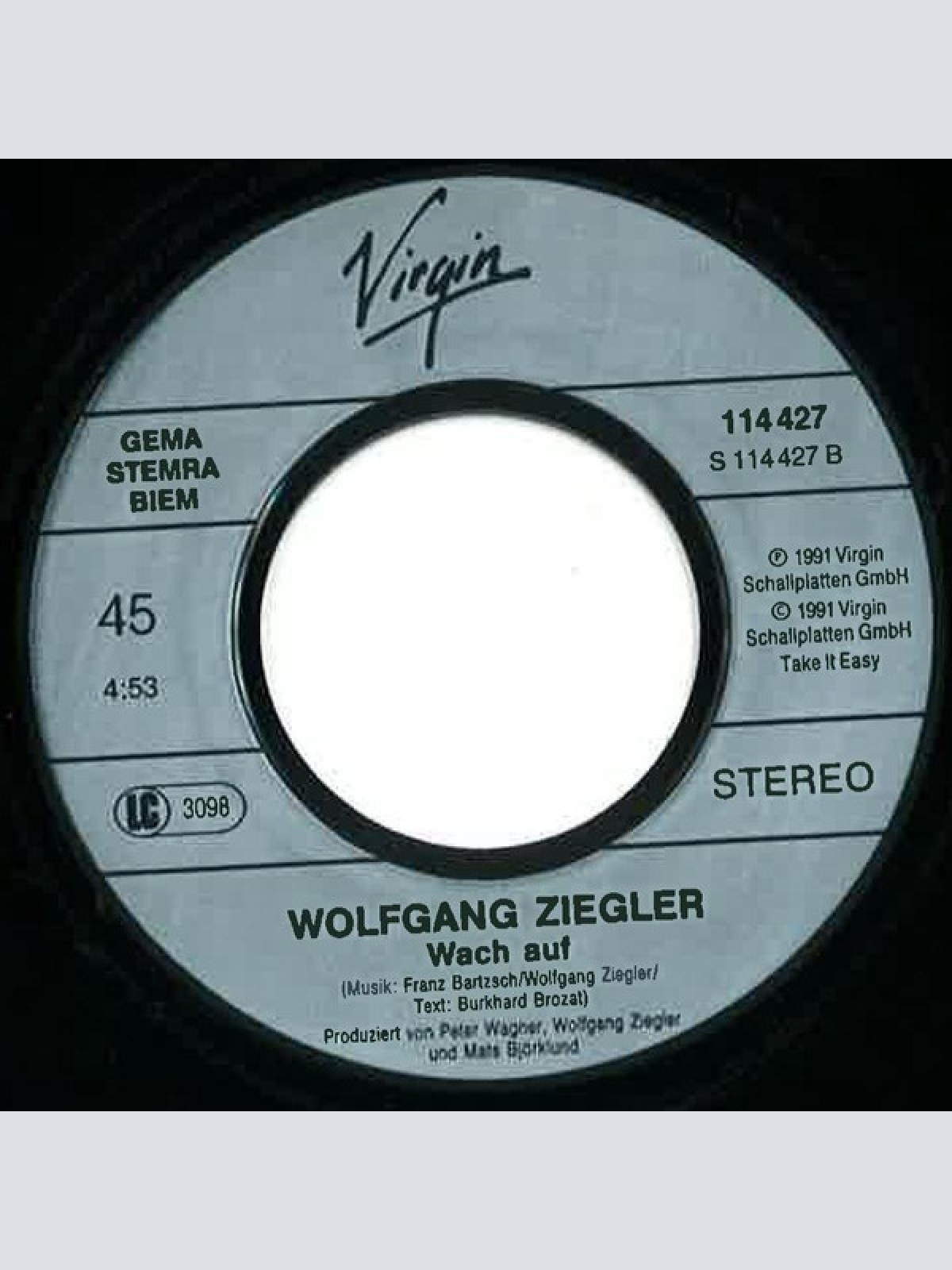 Vinyl / Wolfgang Ziegler - Hass Mich Wenn Du Kannst