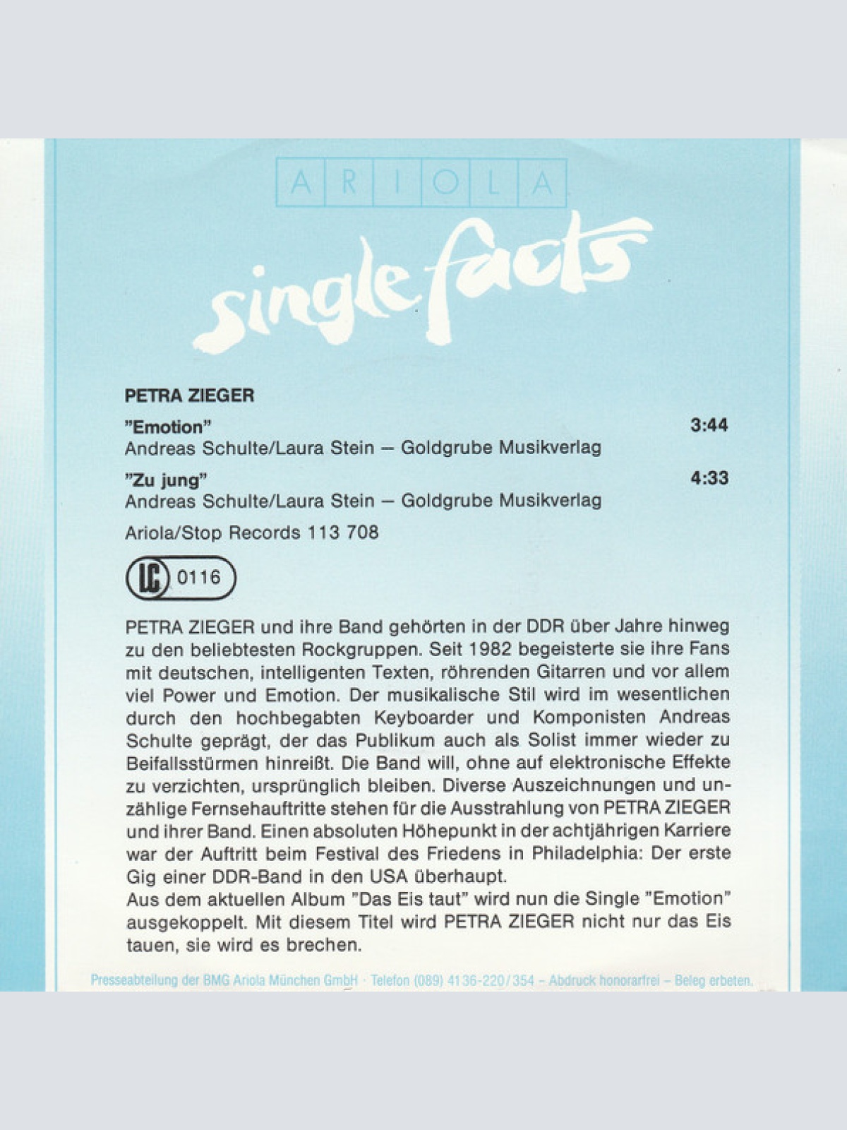 Vinyl / Petra Zieger - Emotion