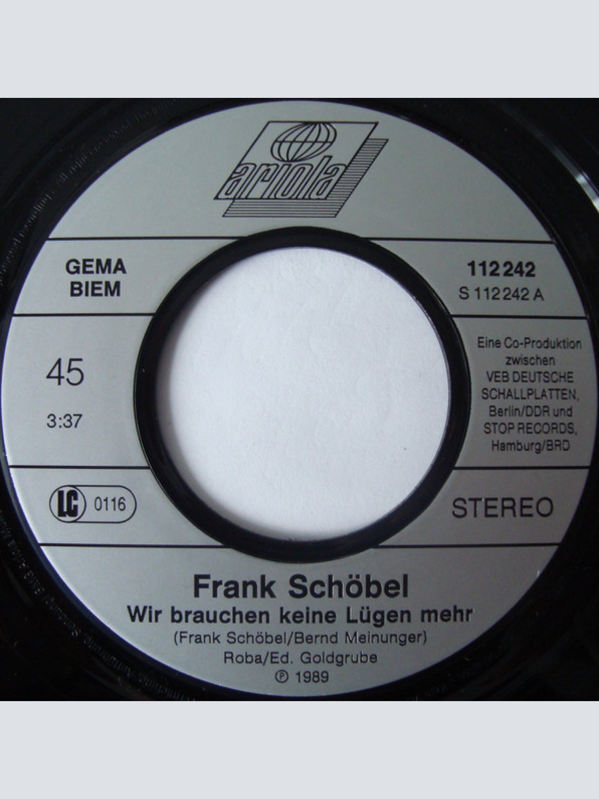 Vinyl / Frank Schöbel - Wir Brauchen Keine Lügen Mehr