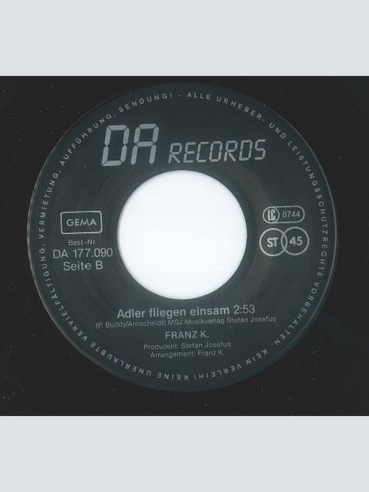 Vinyl / Franz K. - Adler Fliegen Einsam