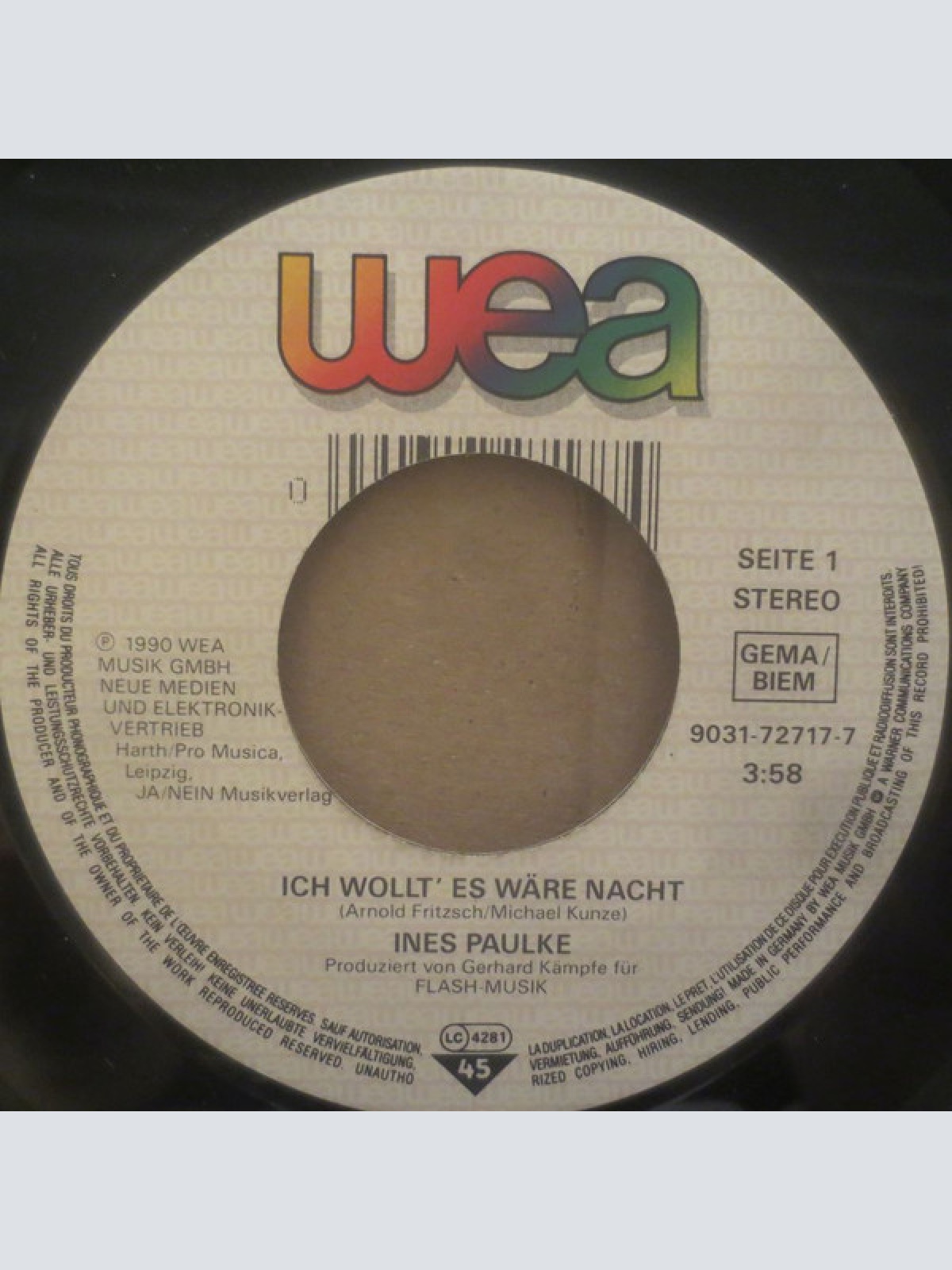 Vinyl / Ines Paulke - Ich Wollt' Es Wäre Nacht