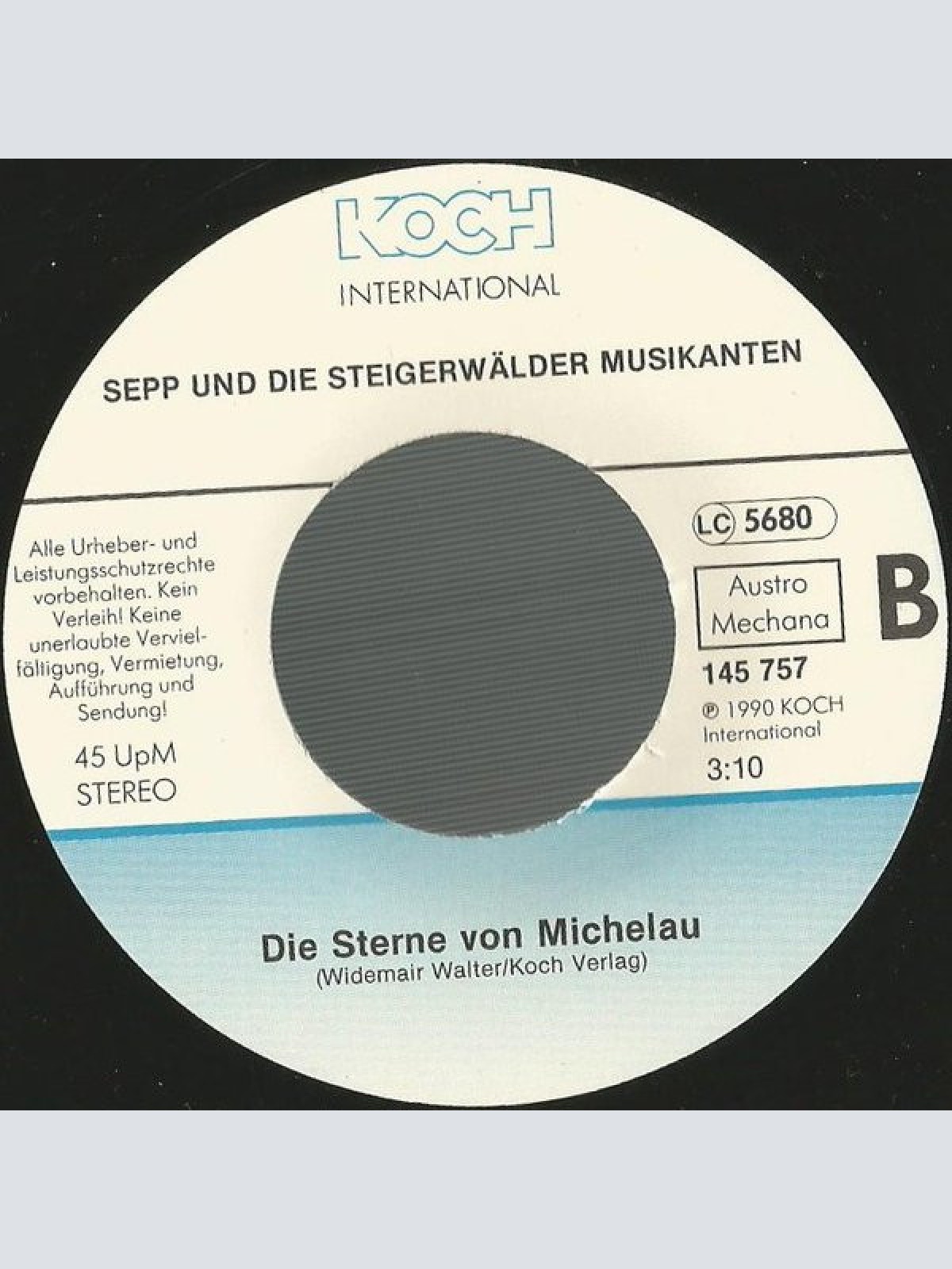 Vinyl / Sepp Und Die Steigerwälder Musikanten - Bolero Für Zwei
