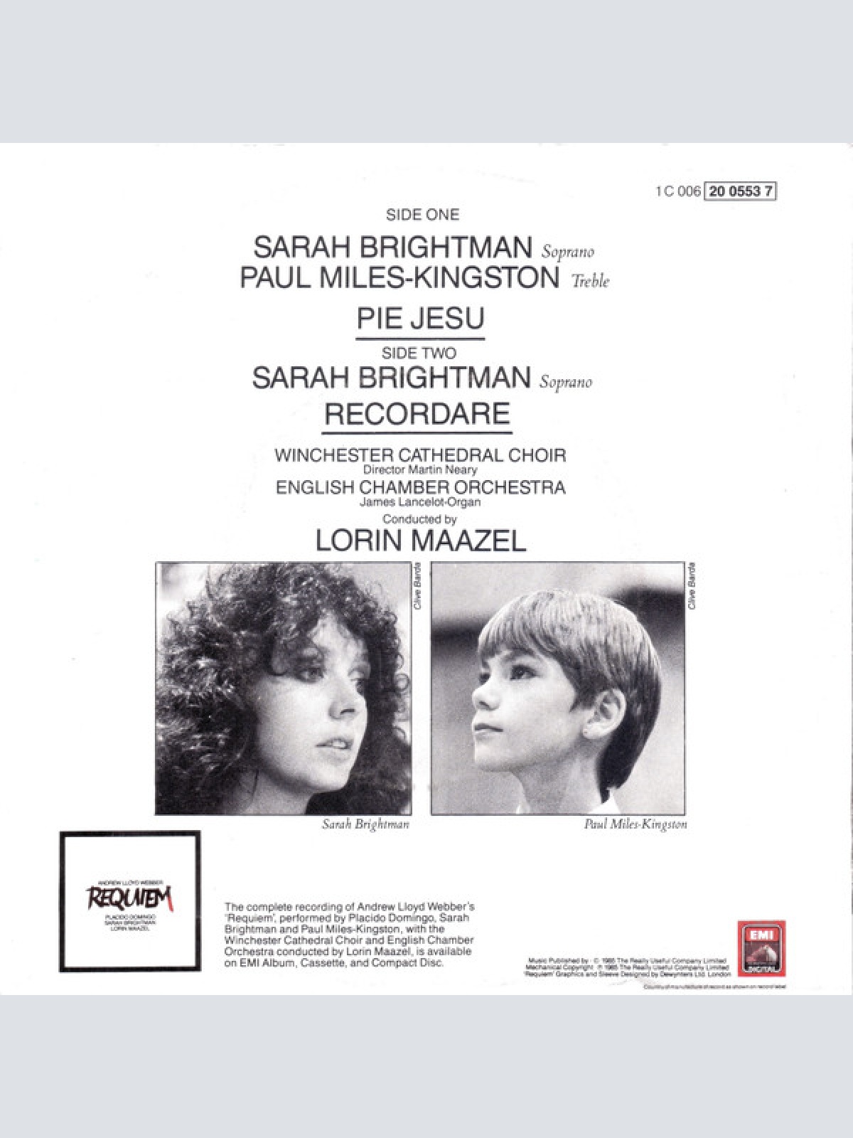 Vinyl / Sarah Brightman - Pie Jesu