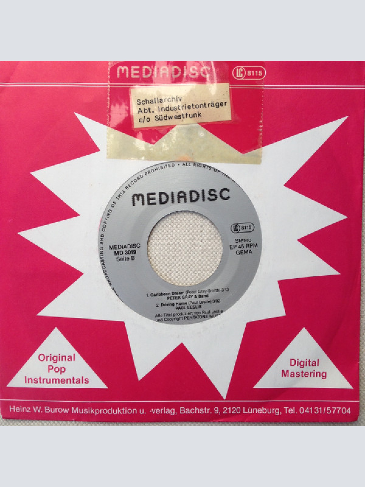 Vinyl / Paul Leslie, Peter Gray & Band - Original Pop Instrumentals