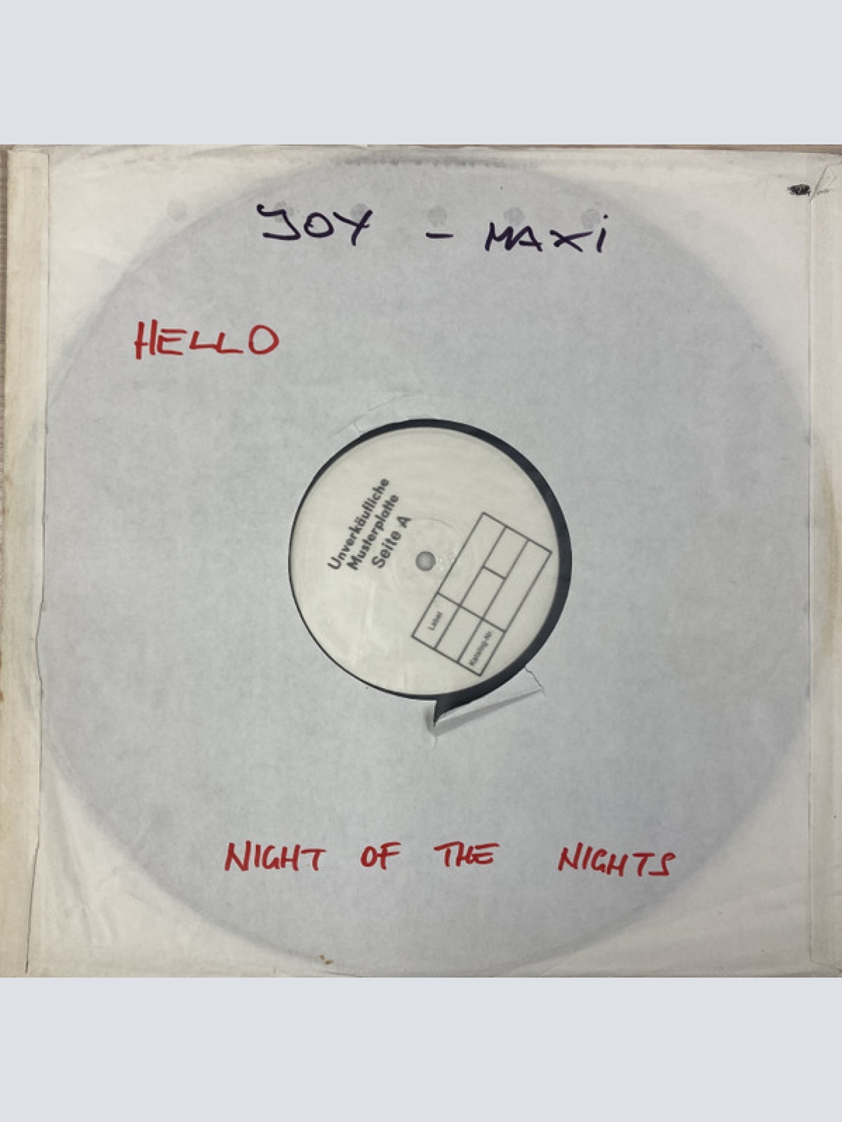 Vinyl / Joy (9) - Hello