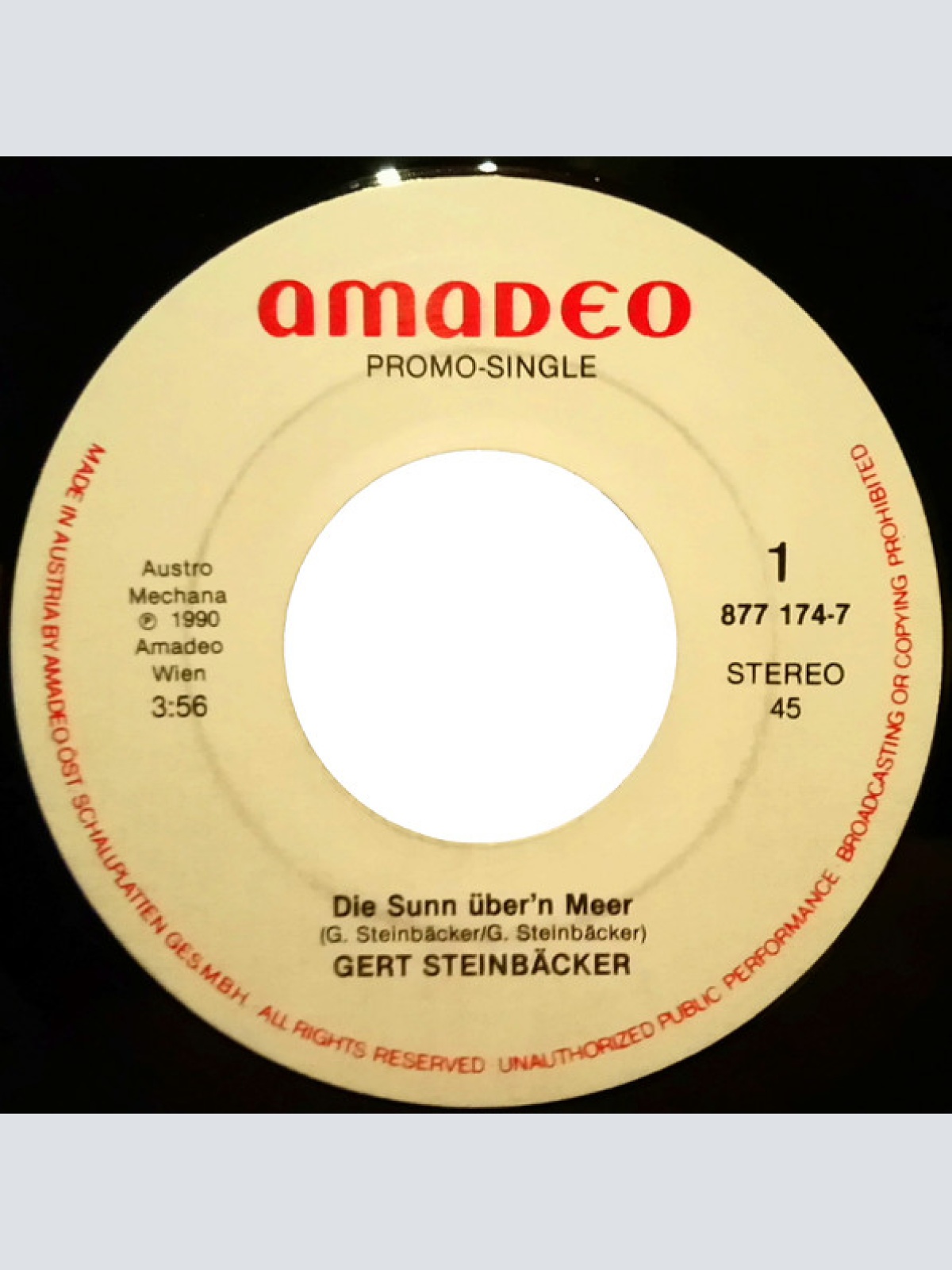 Vinyl / Steinbäcker* - Die Sunn Über'n Meer