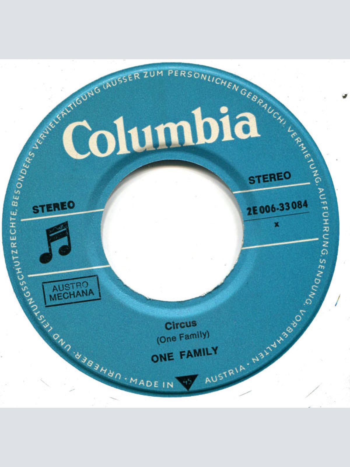 Vinyl / One Family (2) - Circus / Lady Waterloo