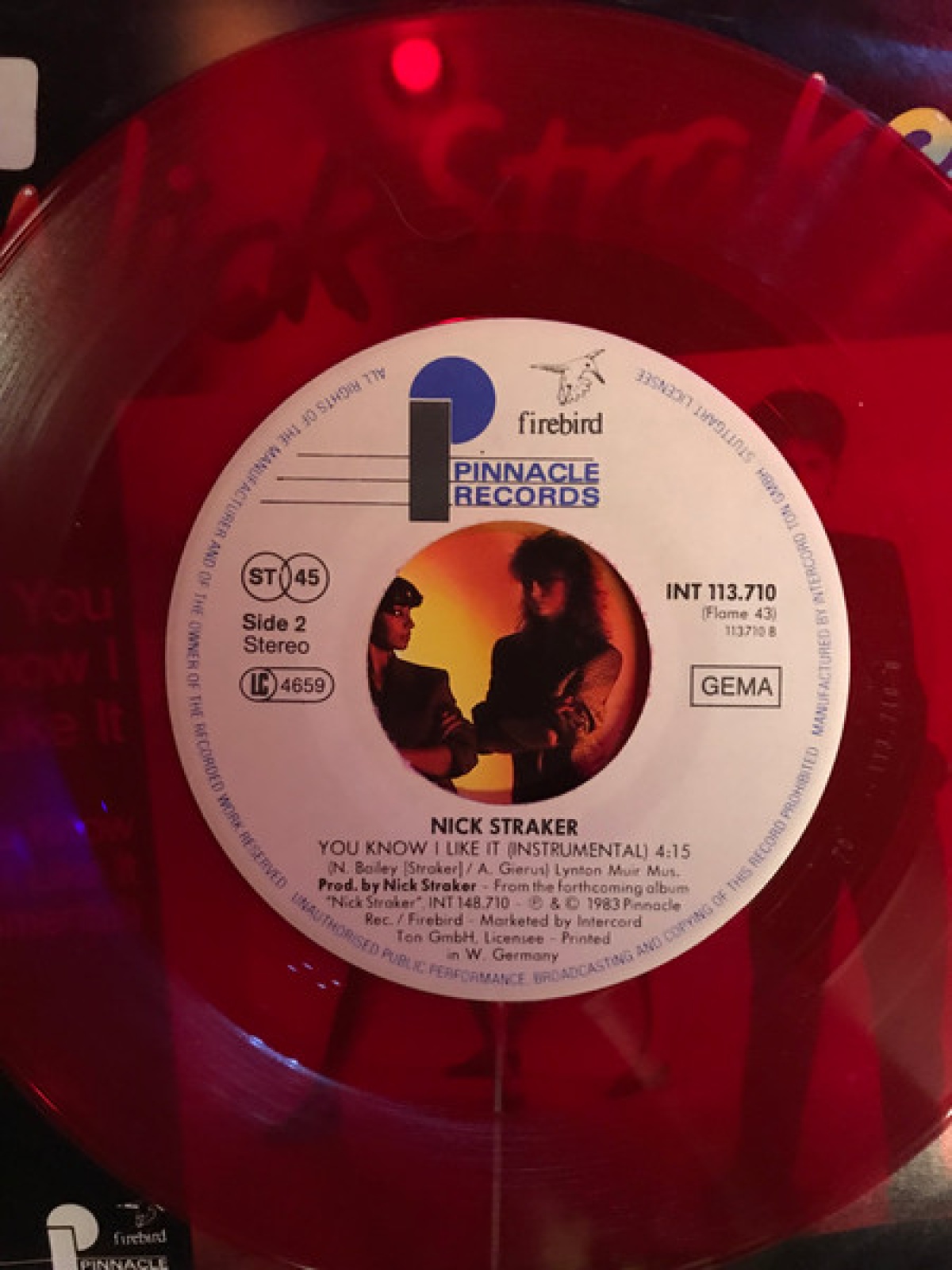 Vinyl / Nick Straker - You Know I Like It