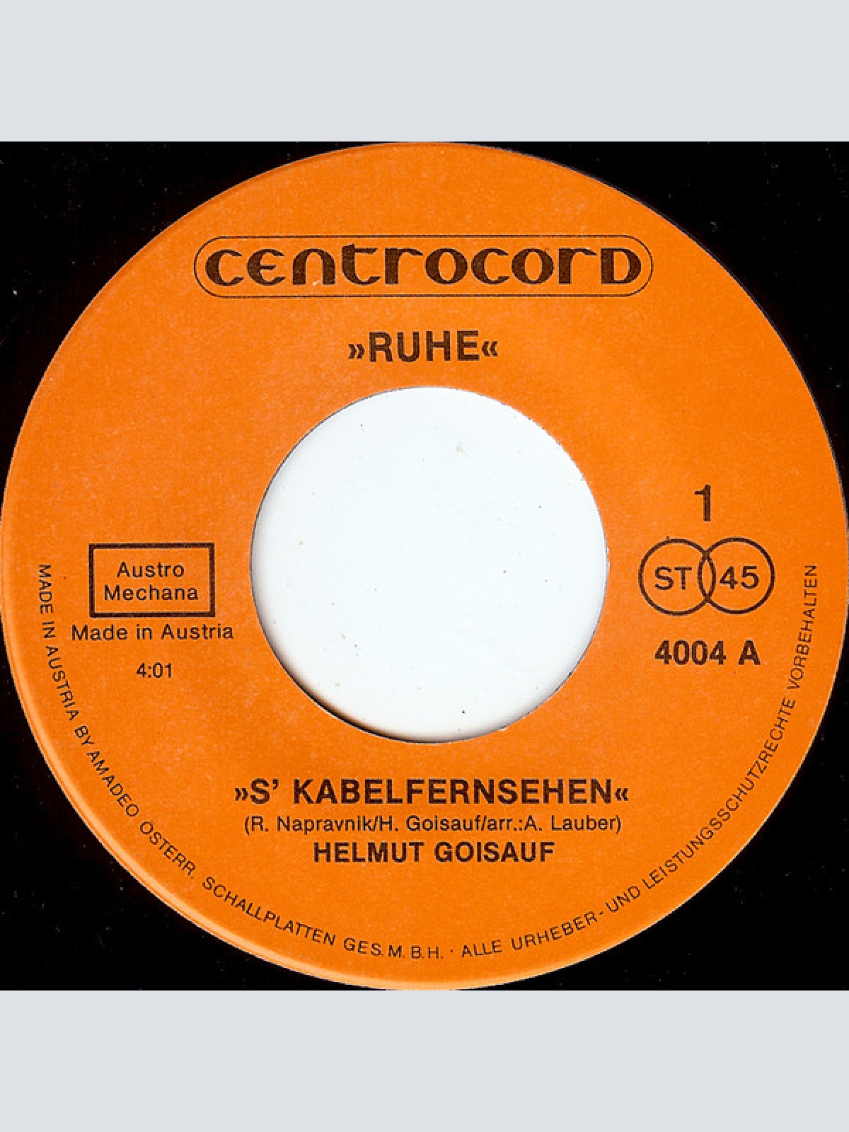 Vinyl / Die Gruppe: Ruhe* - S'Kabelfernsehen