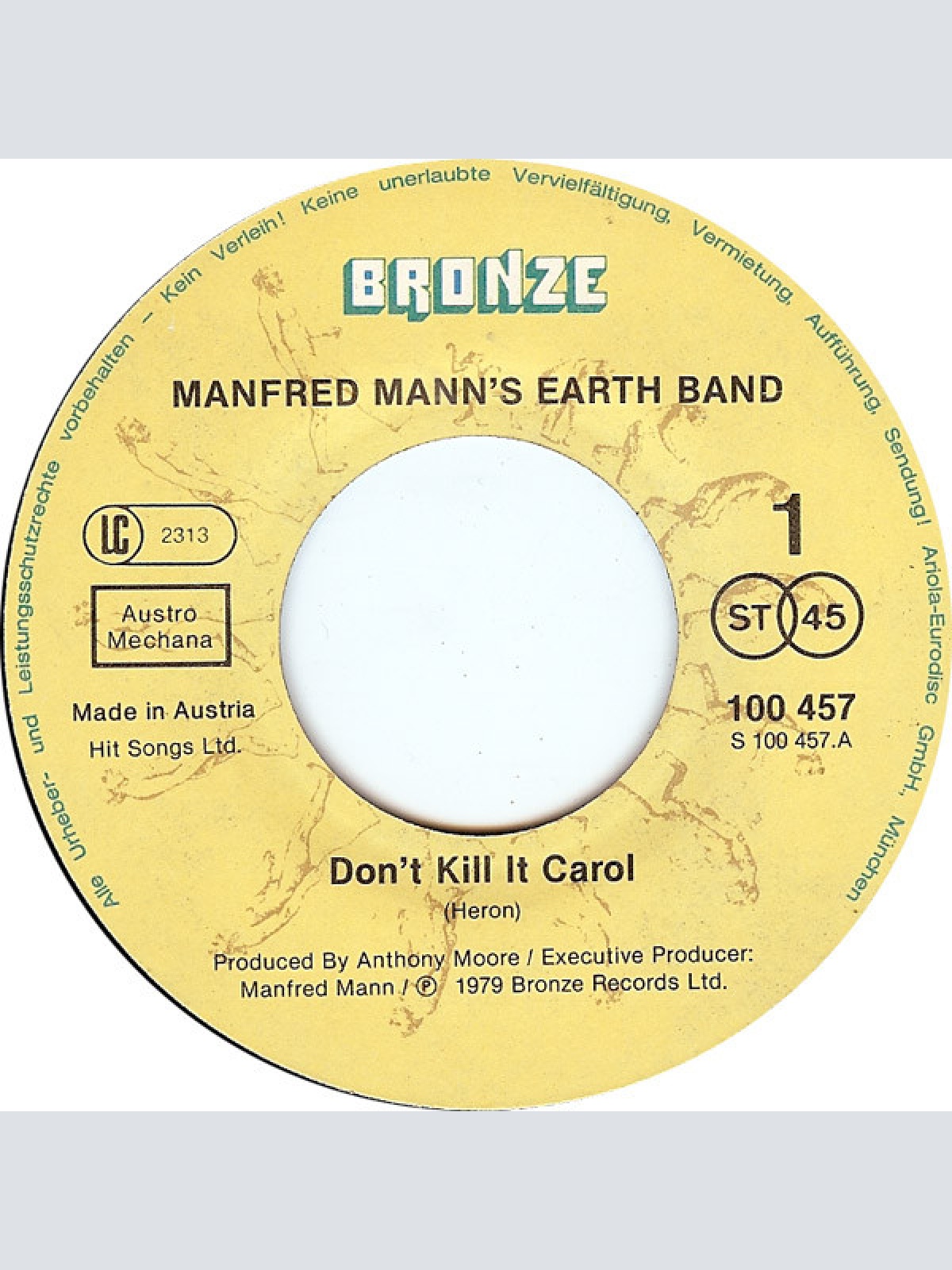 Vinyl / Manfred Mann's Earth Band - Don't Kill It Carol