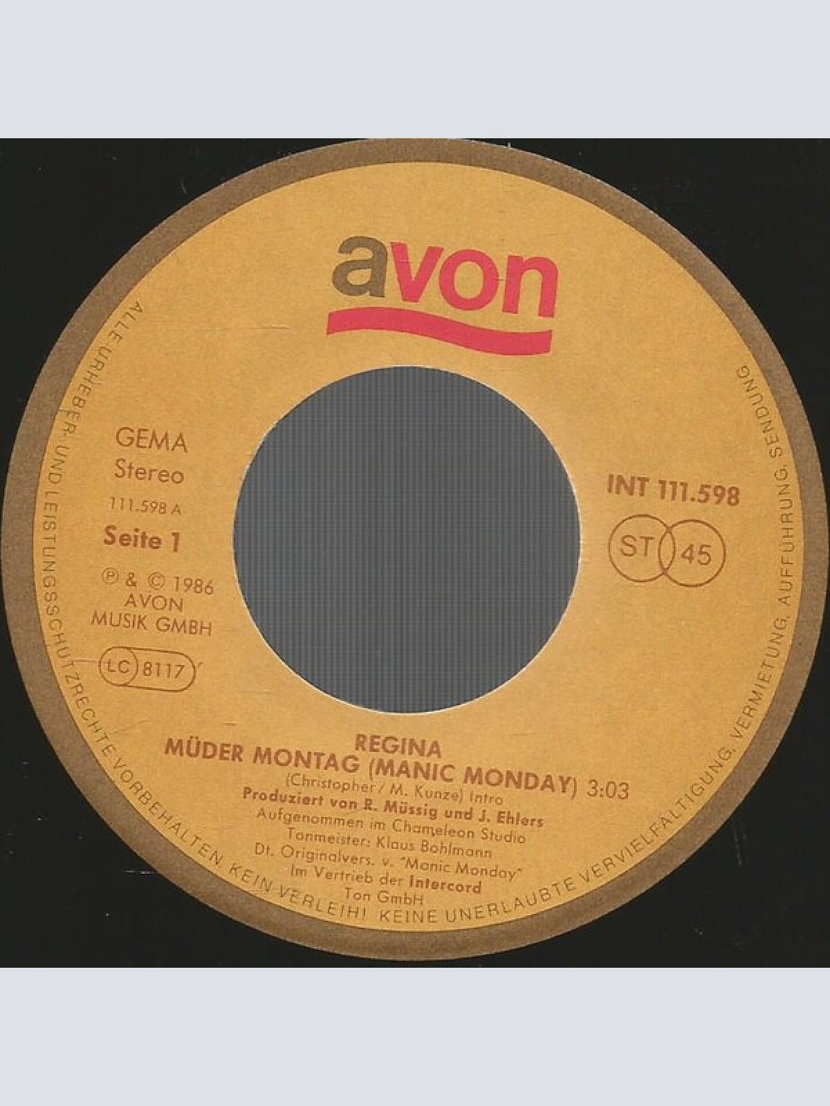 Vinyl / Regina (4) - Müder Montag