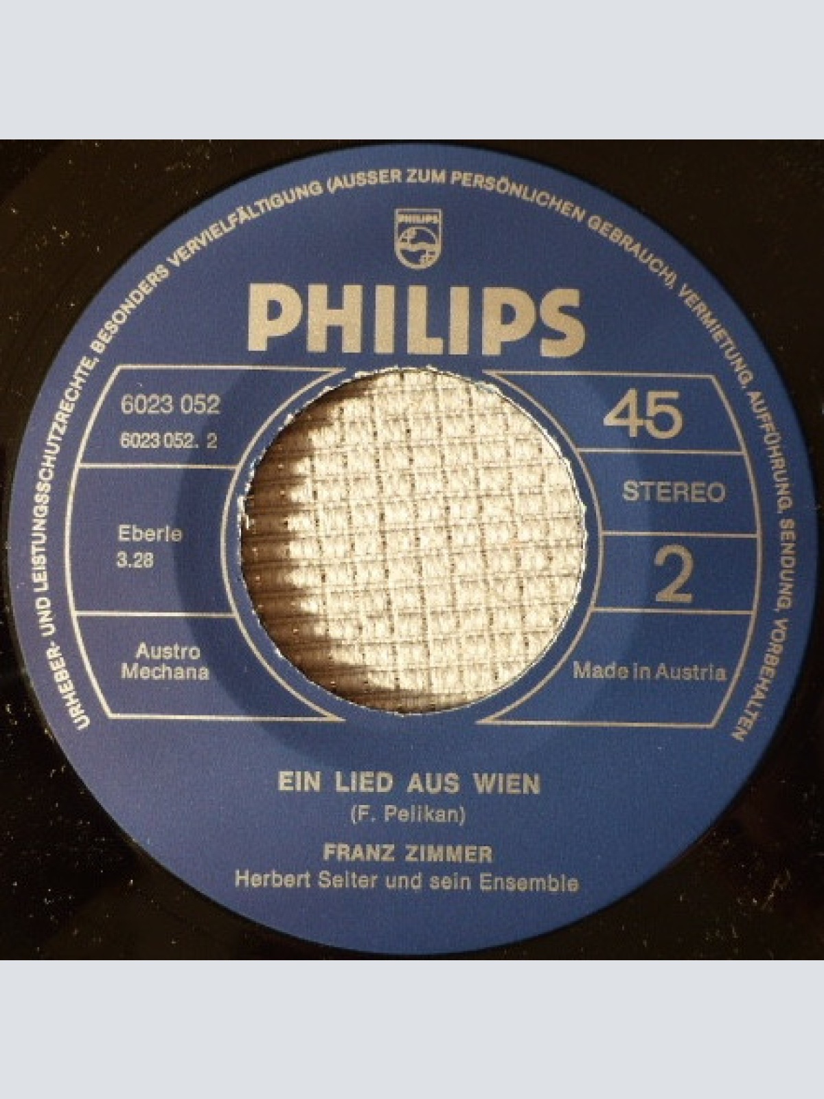 Vinyl / Franz Zimmer - Vergiß nicht dein Wien