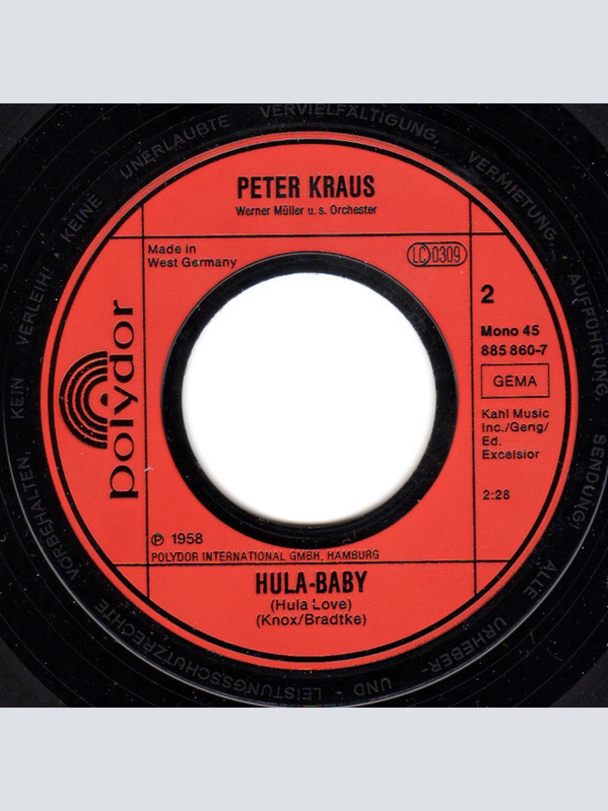 Vinyl / Peter Kraus - Rosmarie (Reet Petite)