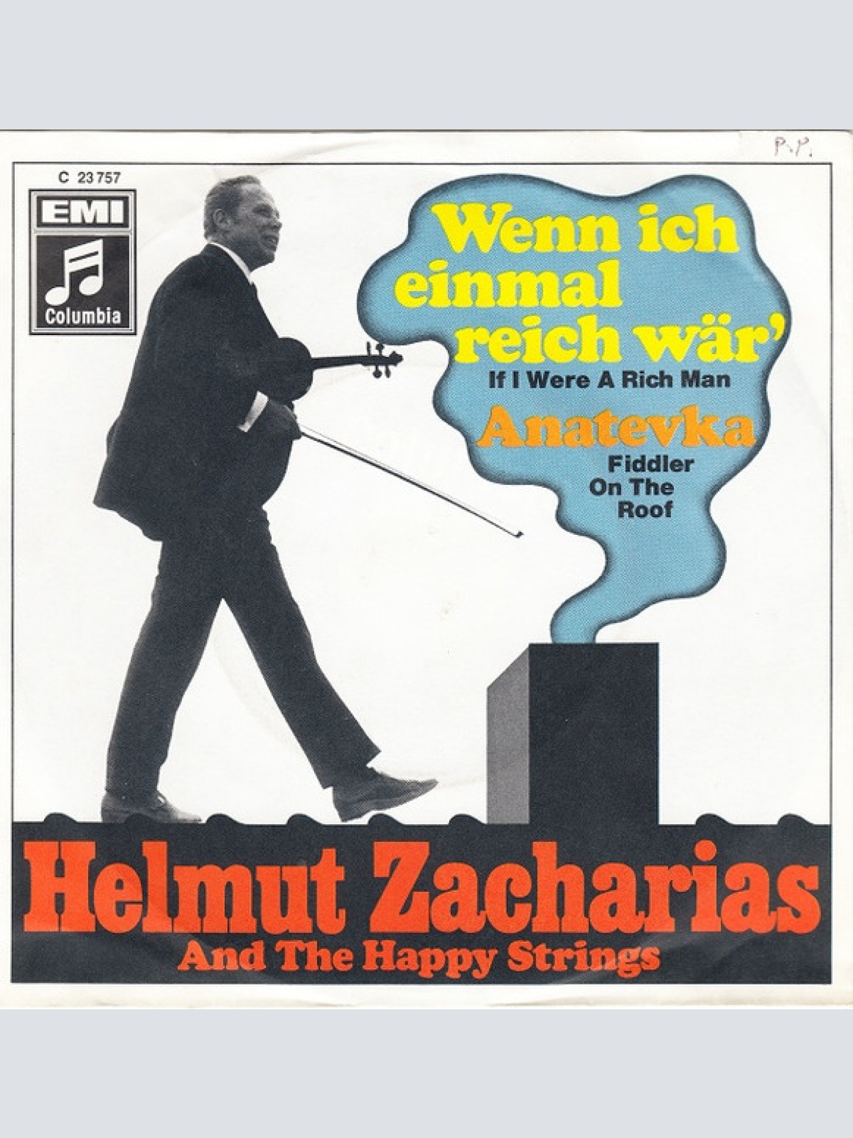 Vinyl / Helmut Zacharias And The Happy Strings - Wenn Ich Einmal Reich Wär' / Anatevka
