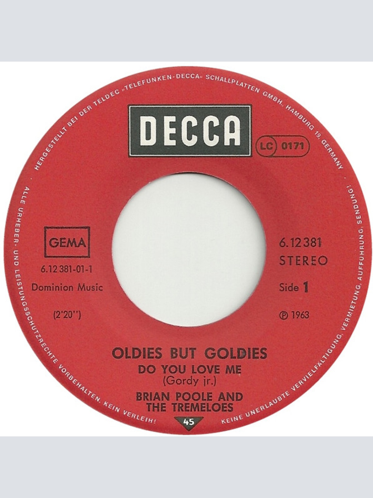 Vinyl / Brian Poole & The Tremeloes - Do You Love Me / Twist And Shout