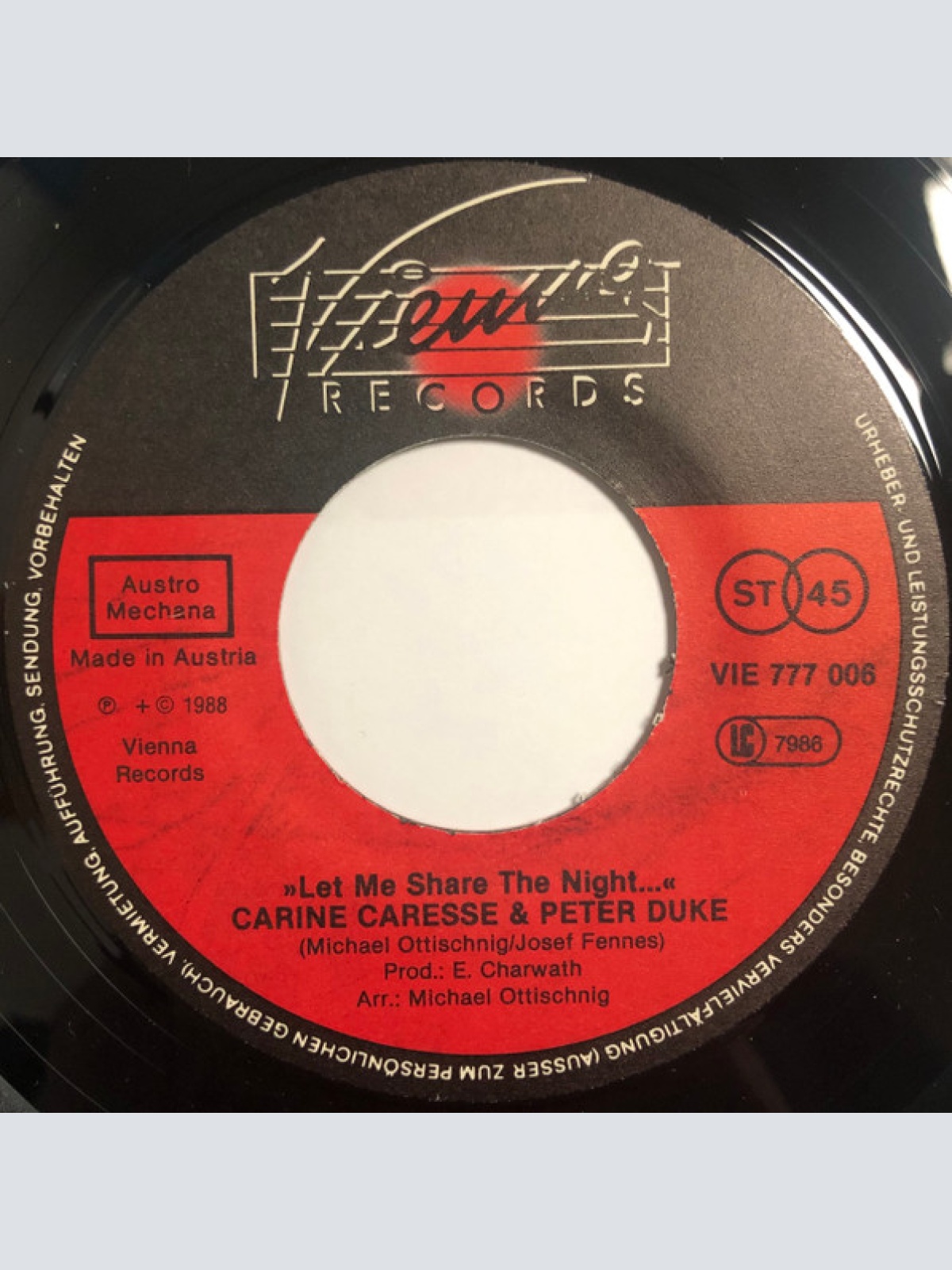 Vinyl / Carine Caresse & Peter Duke - Let Me Share The Night...
