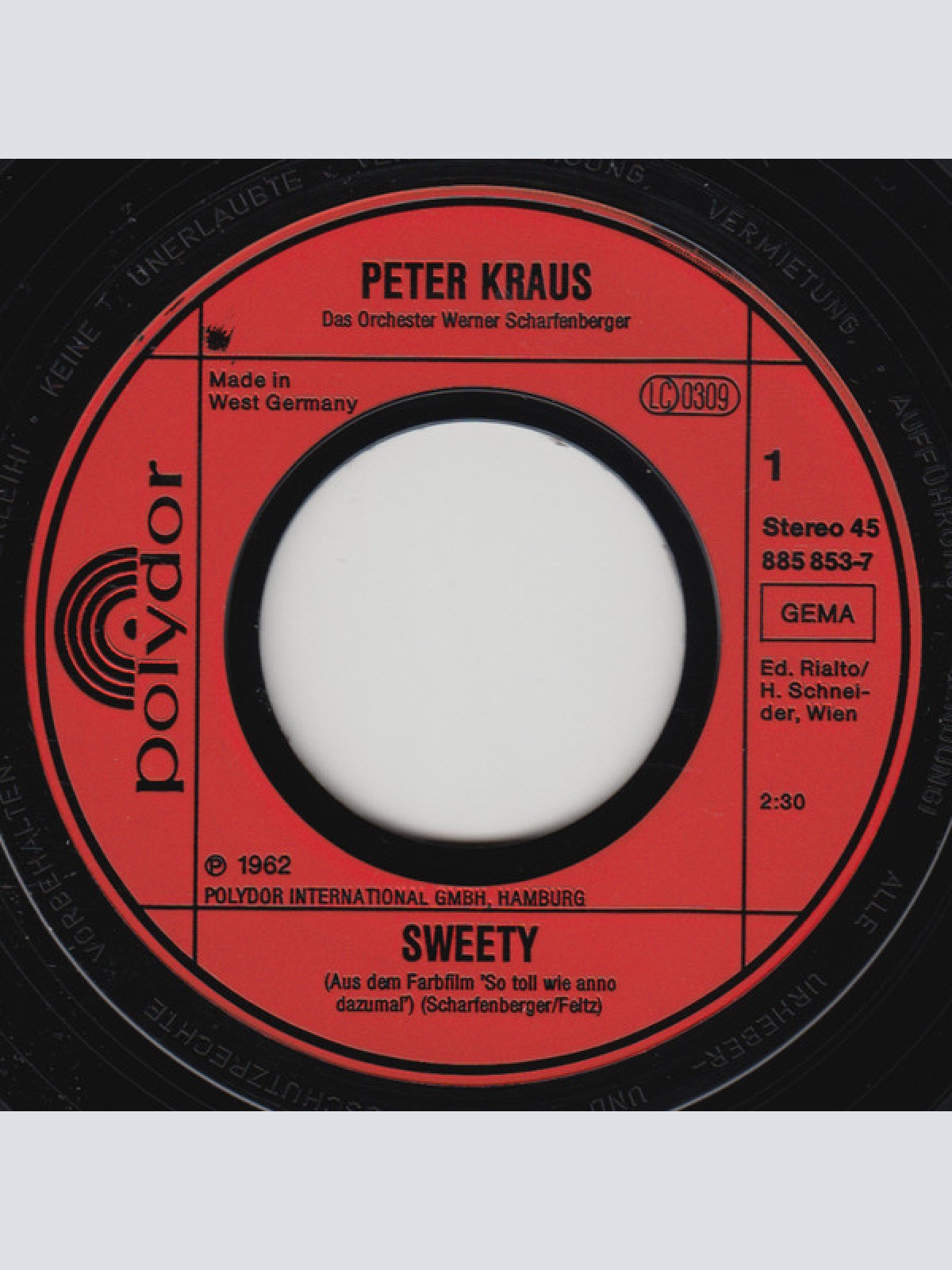 Vinyl / Peter Kraus - Sweety