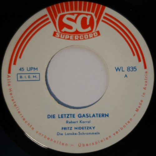 Vinyl / Fritz Nidetzky - Die Letzte Gaslatern