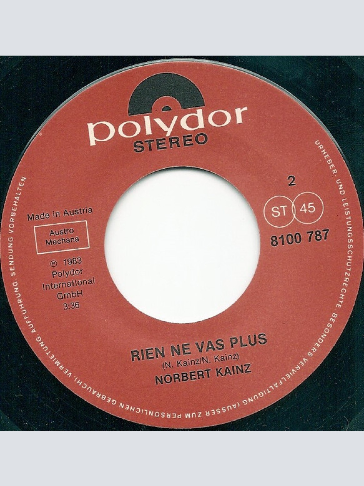 Vinyl / Norbert Kainz - Adonis