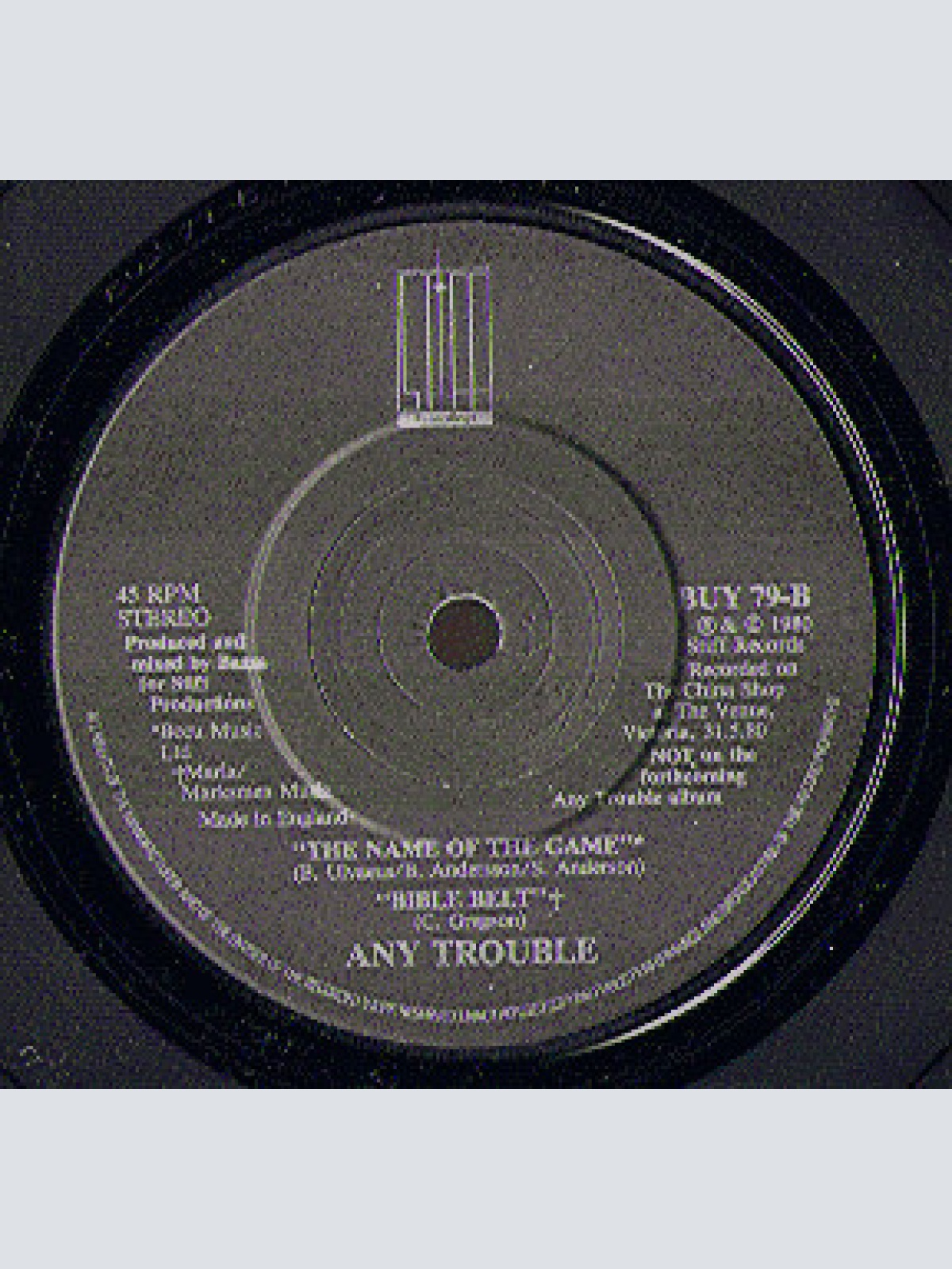 Vinyl / Any Trouble - 2nd Choice