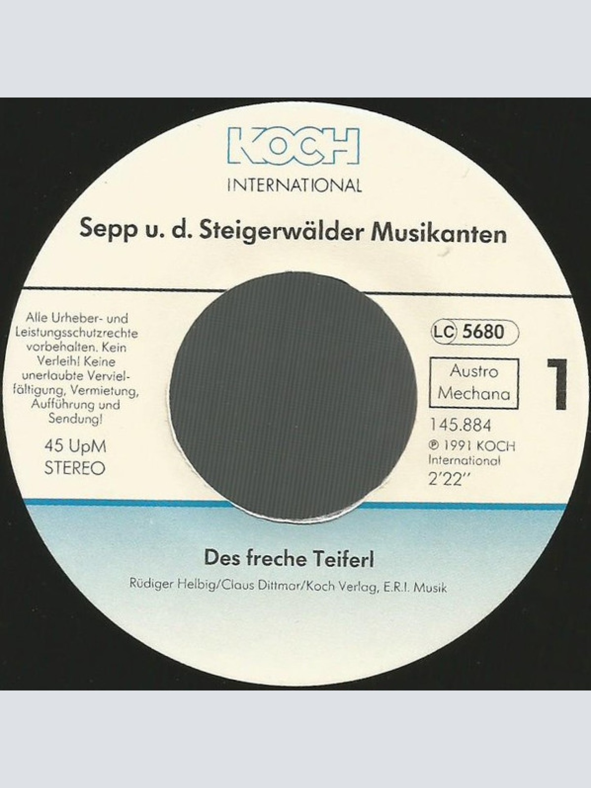 Vinyl / Sepp Und Die Steigerwälder Musikanten - Freche Teiferl