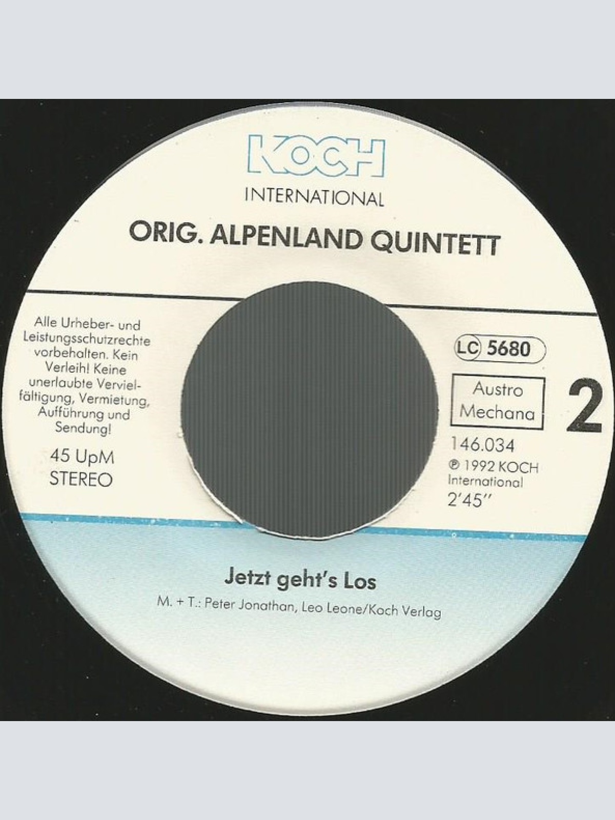 Vinyl / Orig. Alpenland Quintett - Anja, Sag Endlich Mal Zu Einem Mann Ja