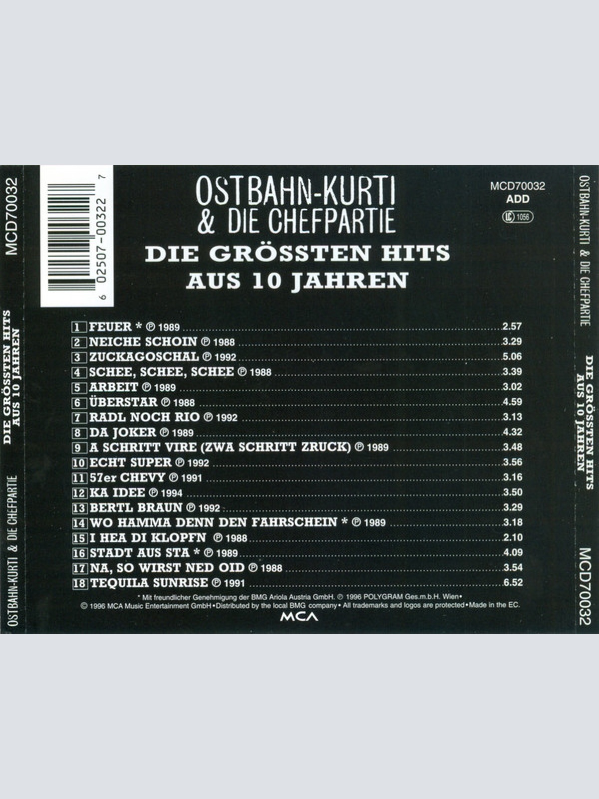 CD / Ostbahn-Kurti & Die Chefpartie - Die Grössten Hits Aus 10 Jahren