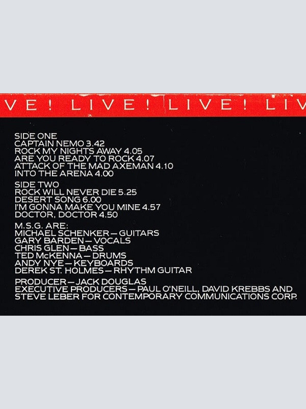 Vinyl / The Michael Schenker Group - Rock Will Never Die