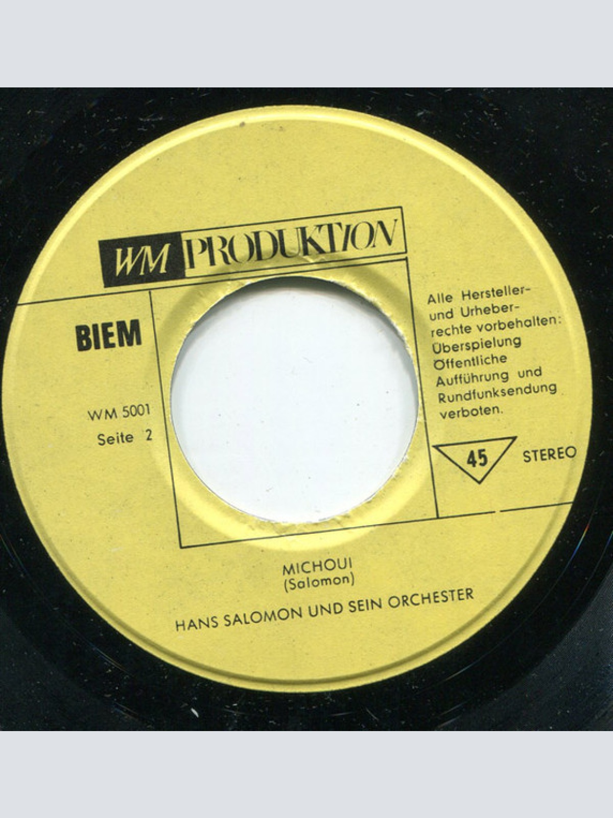 Vinyl / Hans Salomon Und Sein Orchester - Beware Of The Dog / Michoui