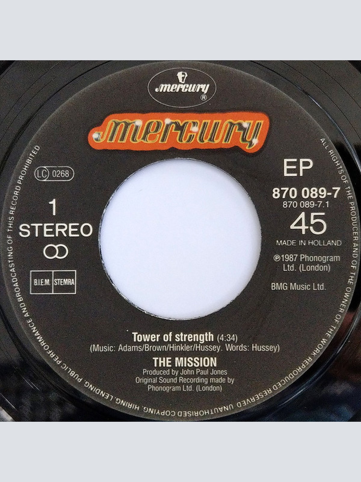 Vinyl / The Mission - Tower Of Strength