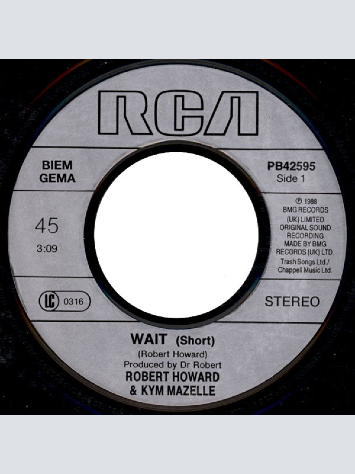 Vinyl / Dr Robert* & Kym Mazelle - Wait!
